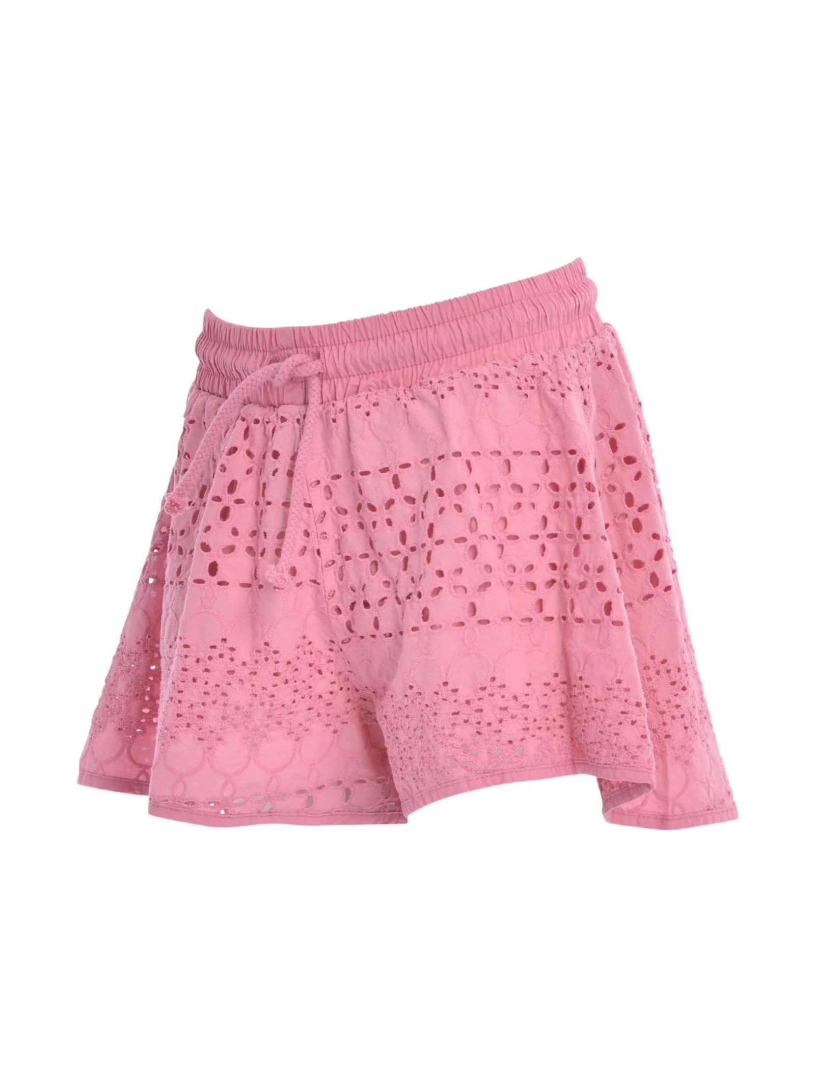 Shorts rosa in pizzo san gallo - Image 2