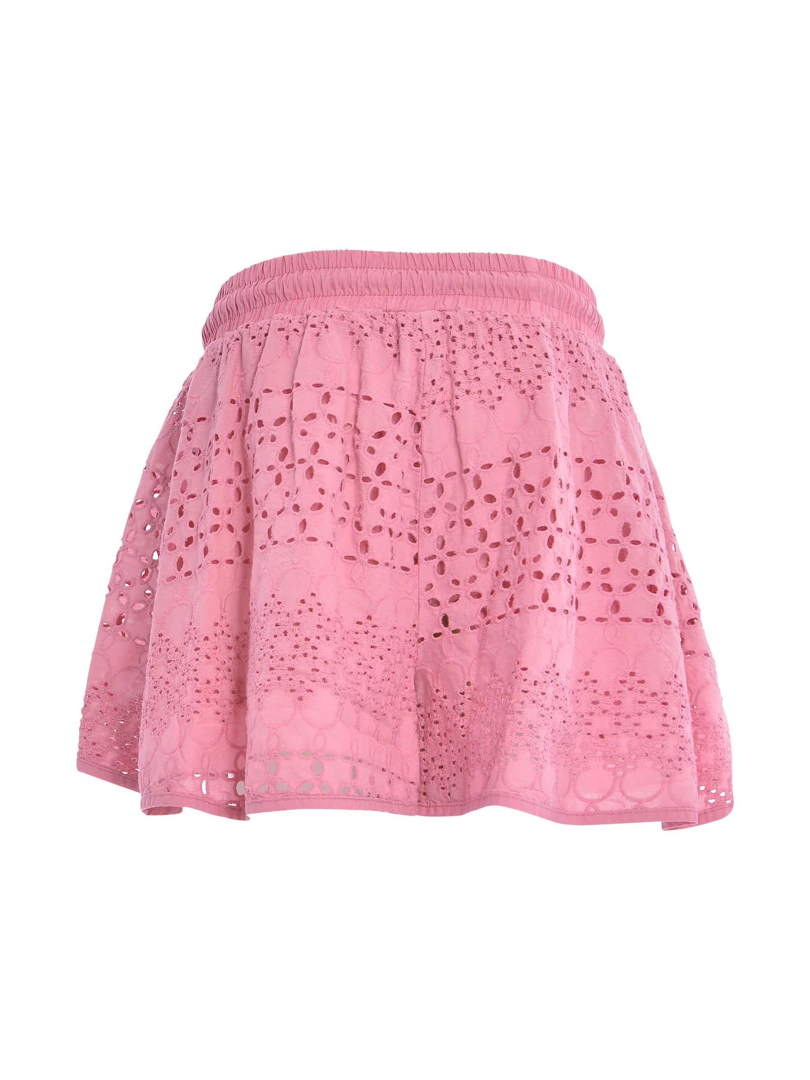 Shorts rosa in pizzo san gallo - Image 3