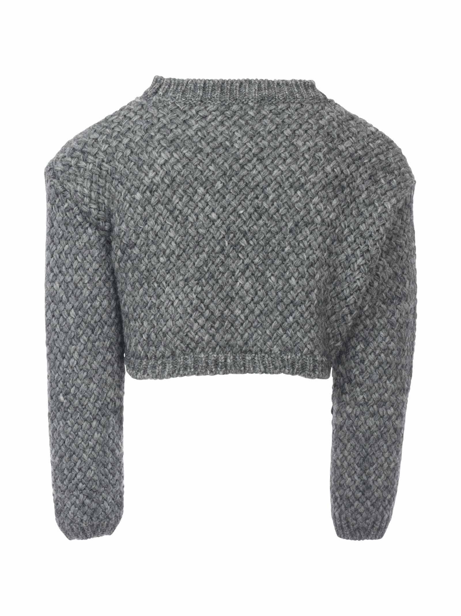 Maglioncino cropped grigio - Image 3