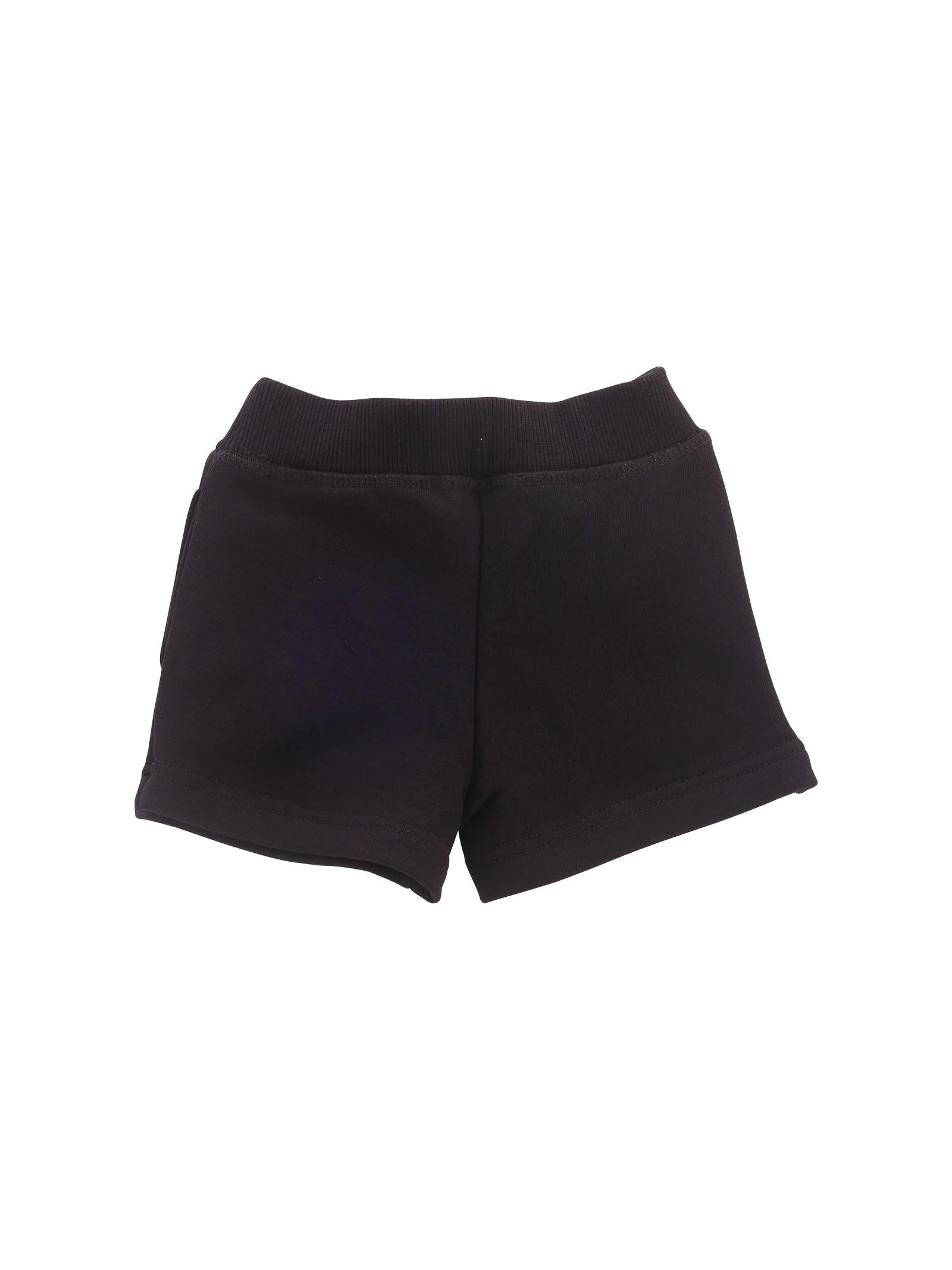 Bermuda Dsquared nero con stampa logo lettering su gamba - Image 2