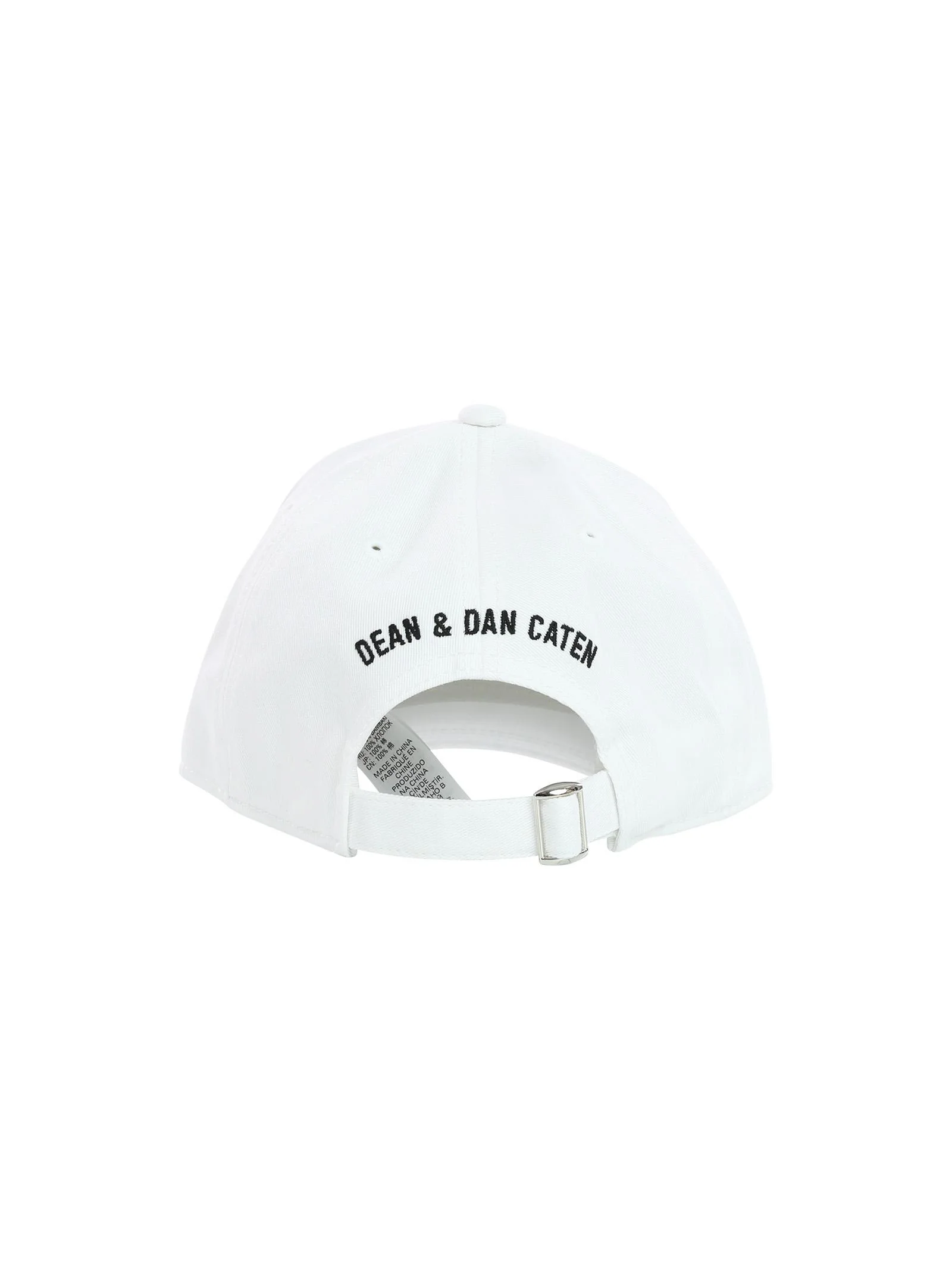 Cappello bianco con visiera e logo Icon nero - Image 3