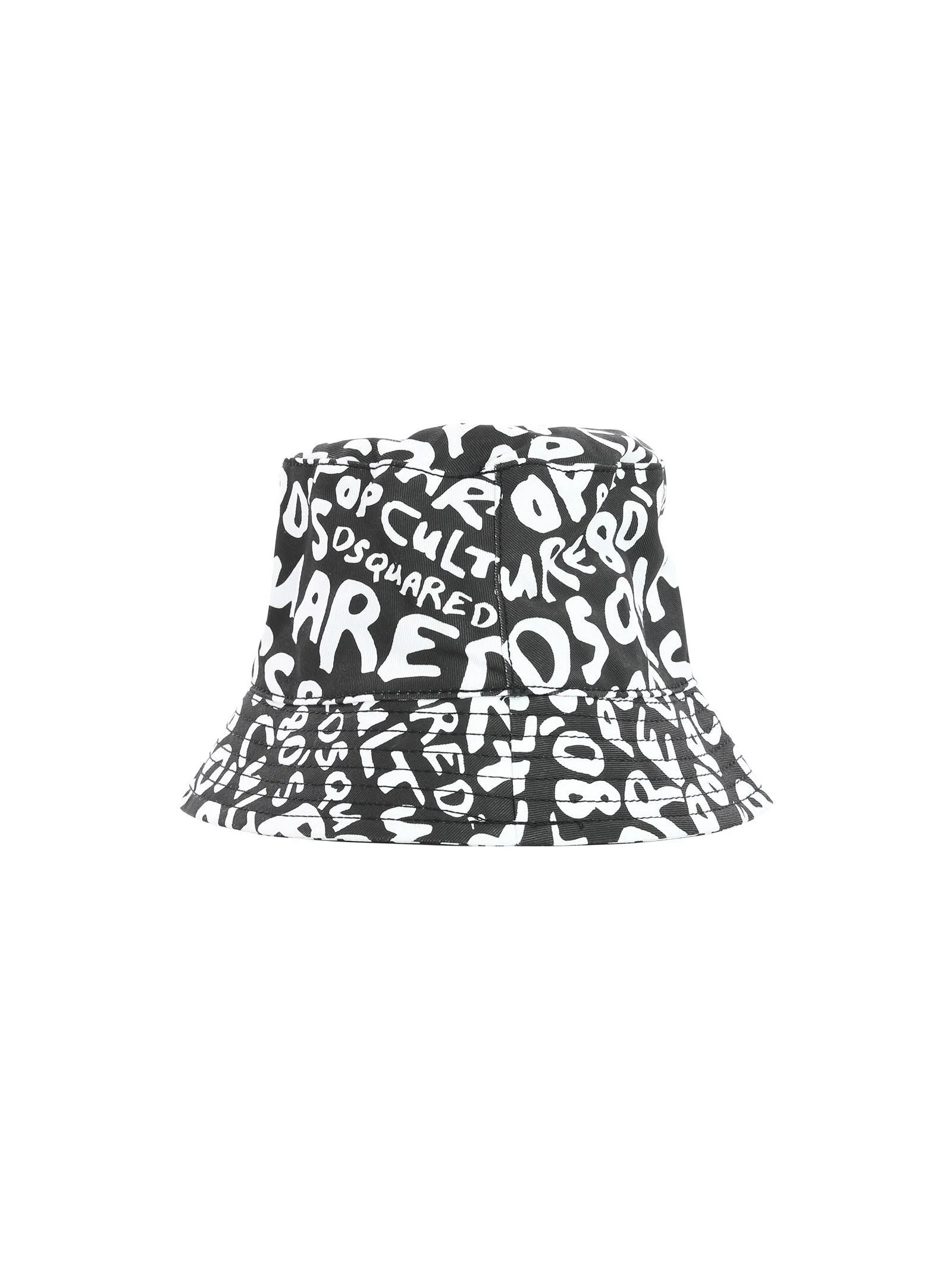 Cappello unisex alla pescatora nero scritta all over - Image 2