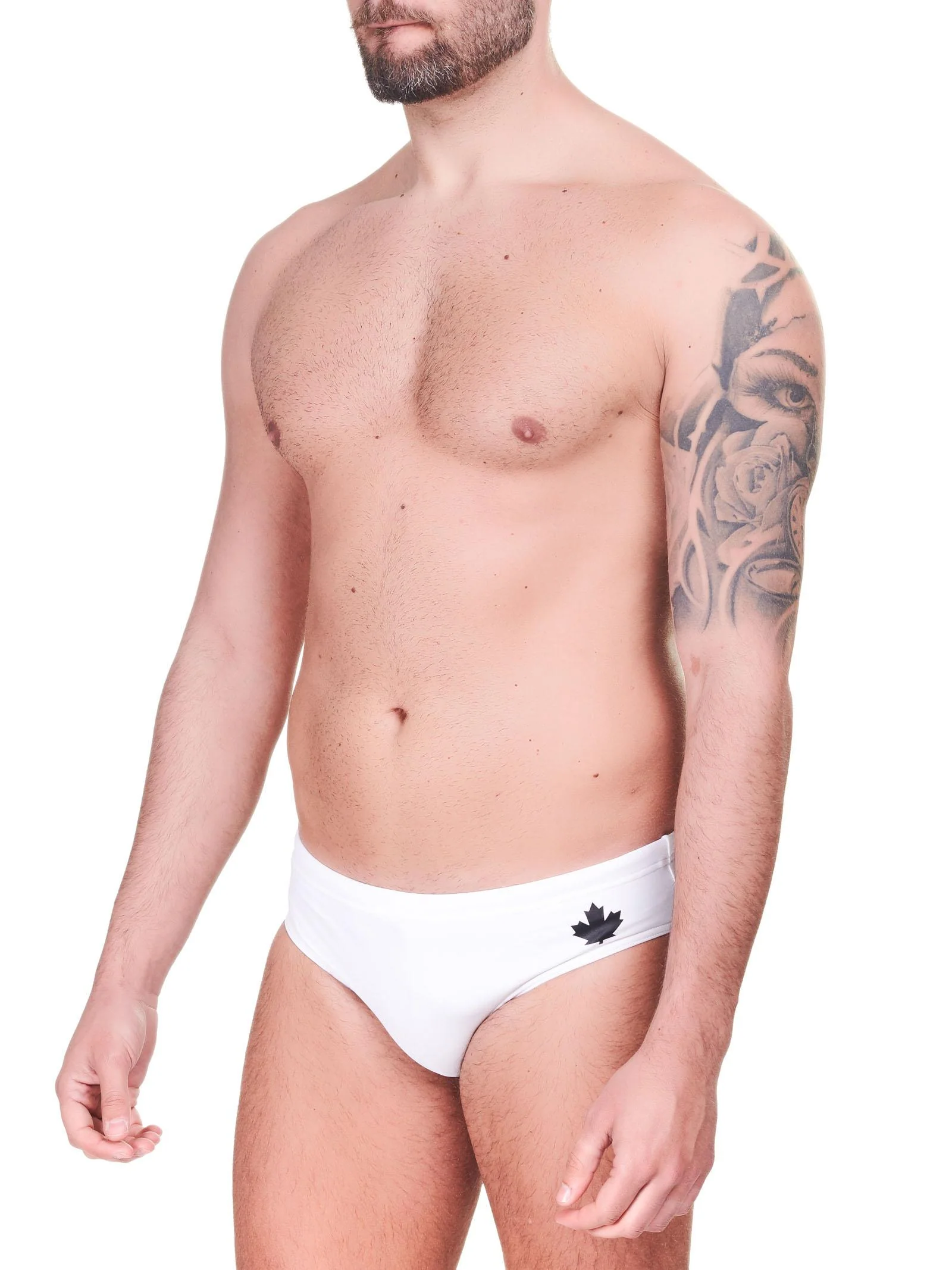 Costume slip bianco con logo - Image 2