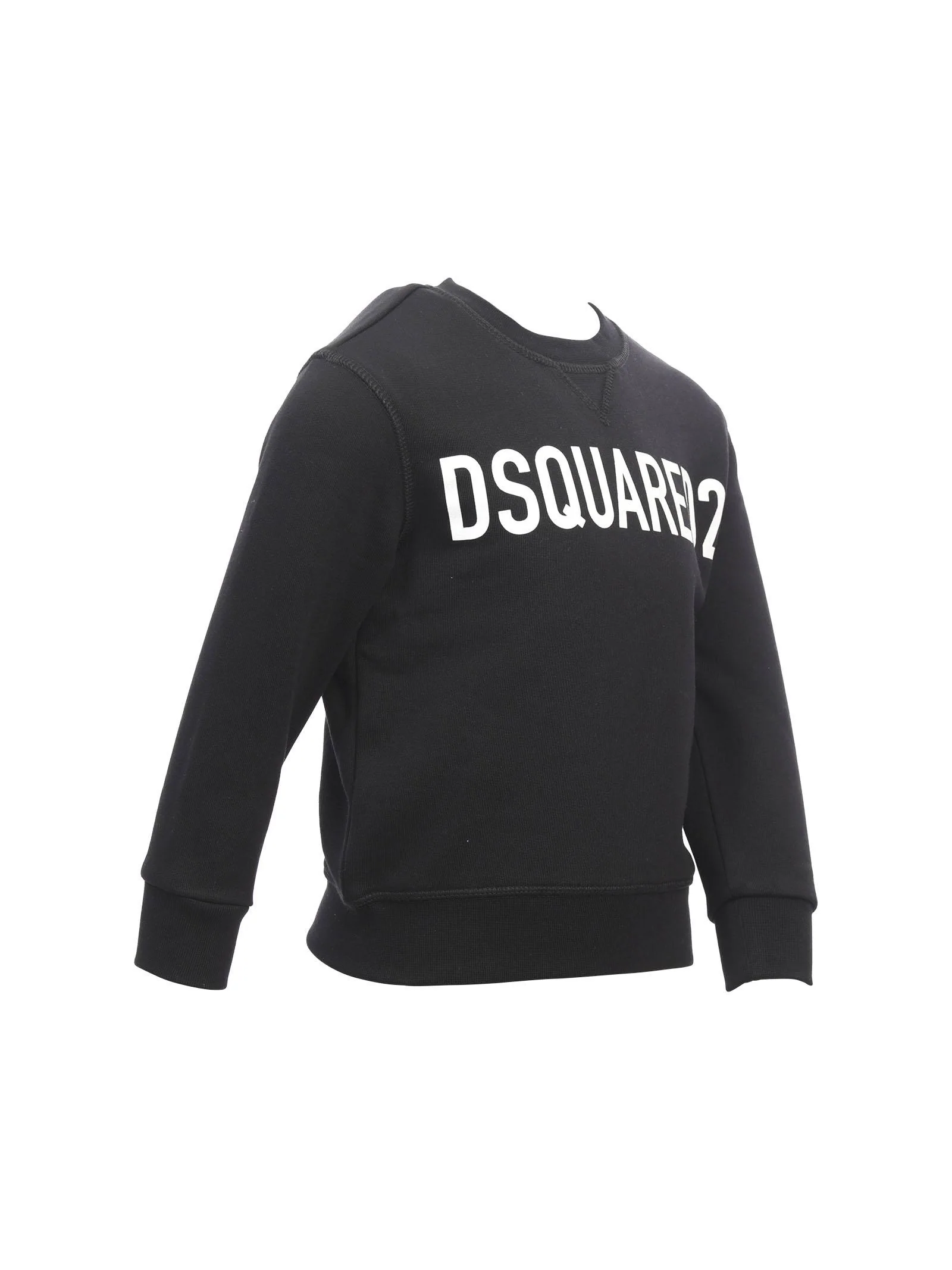 Felpa basic nera con logo lettering del brand - Image 2
