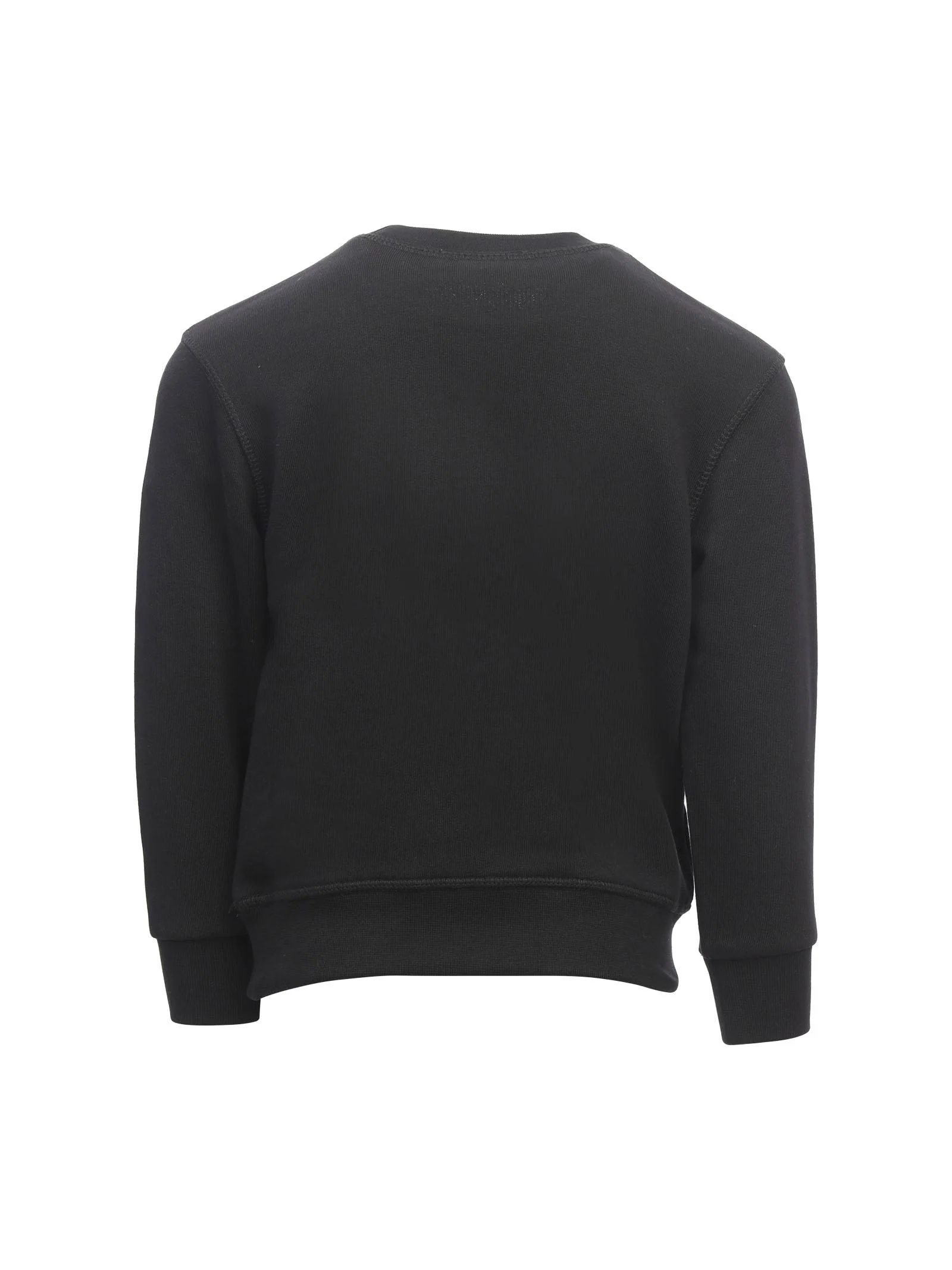Felpa basic nera con logo lettering del brand - Image 3
