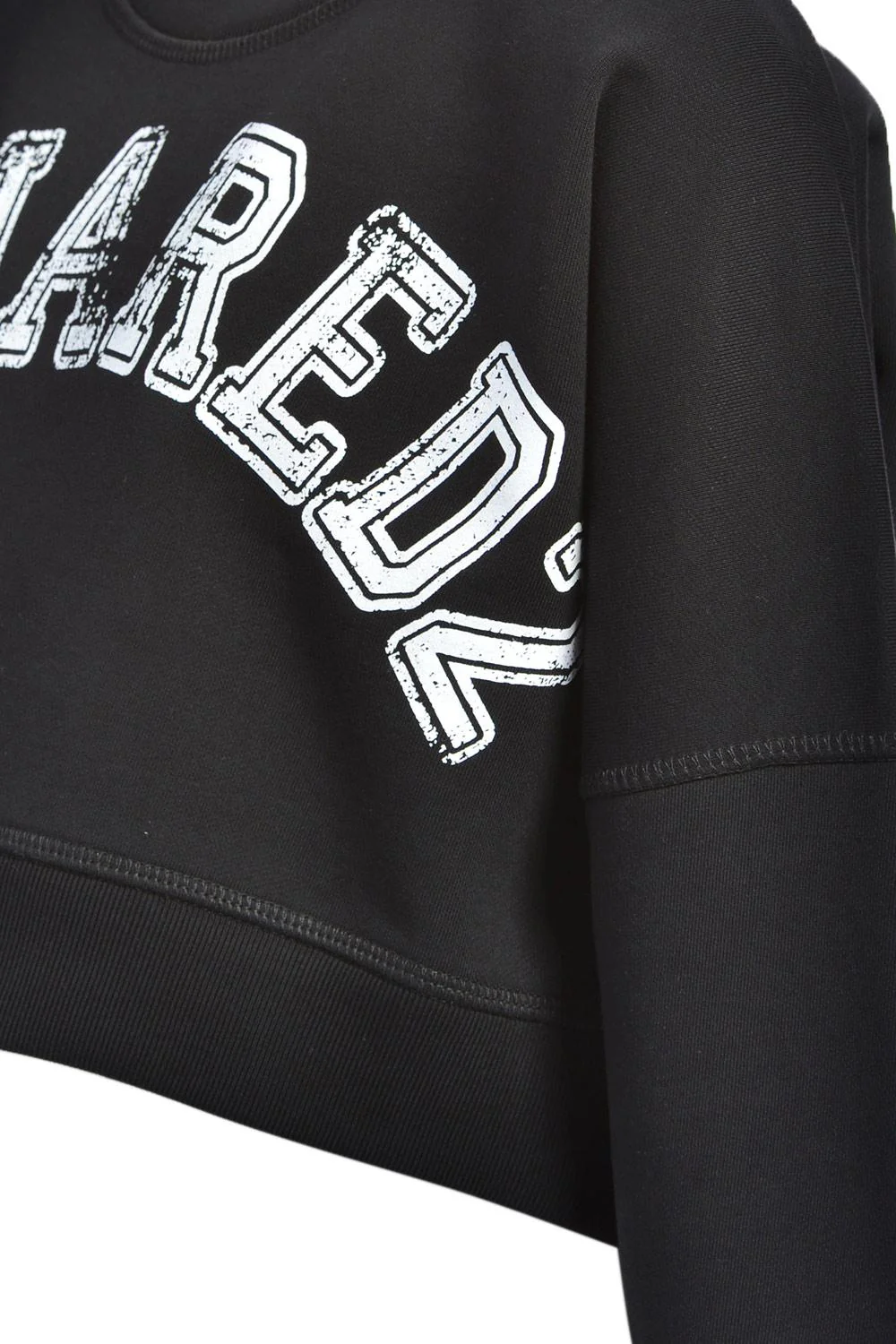 Felpa nera printed lettering - Image 3