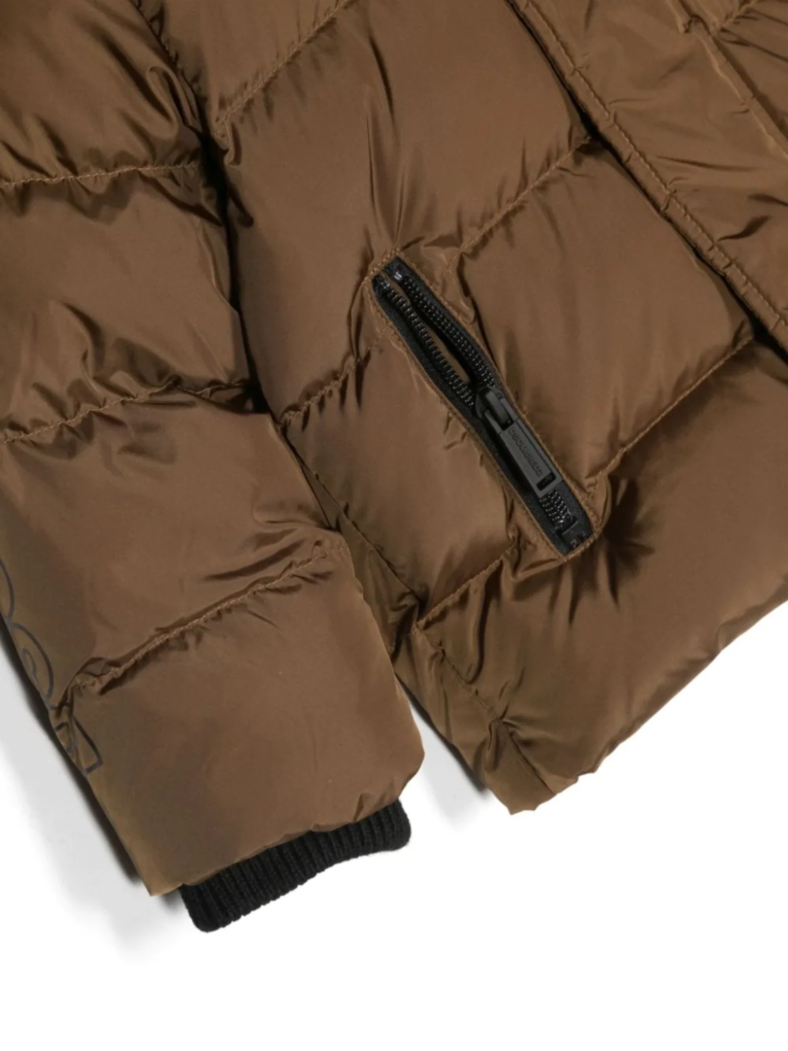Giubbino neonato marrone imbottito unisex - Image 3