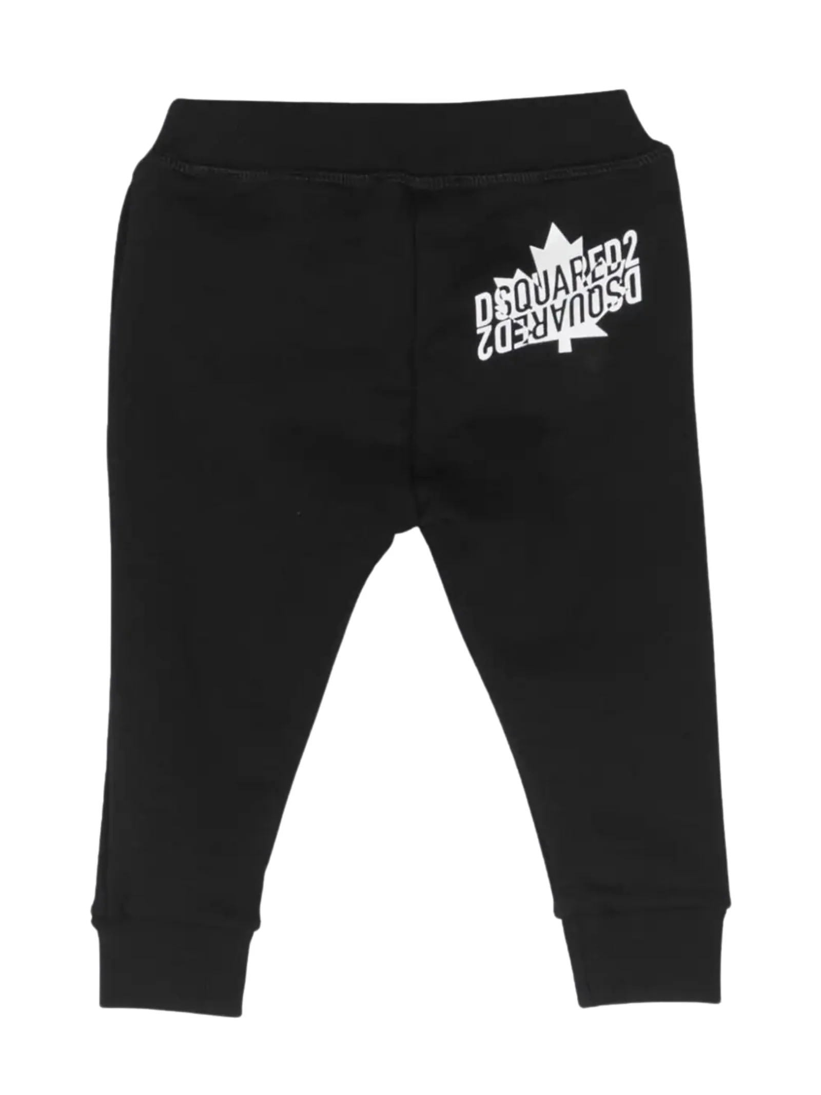 Joggers neri con stampa logo bianca - Image 2
