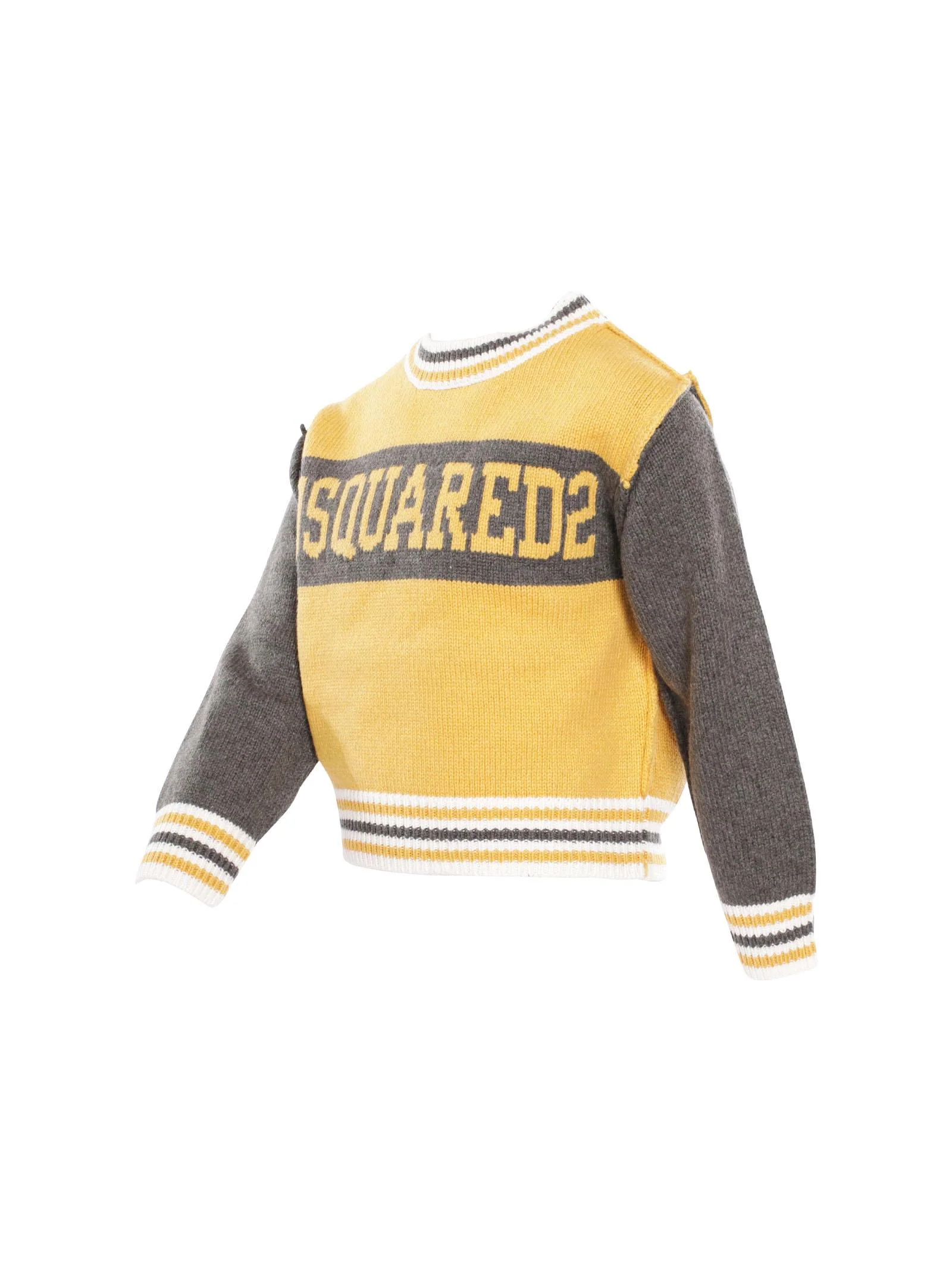Maglioncino Dsquared giallo a righe verdi - Image 2