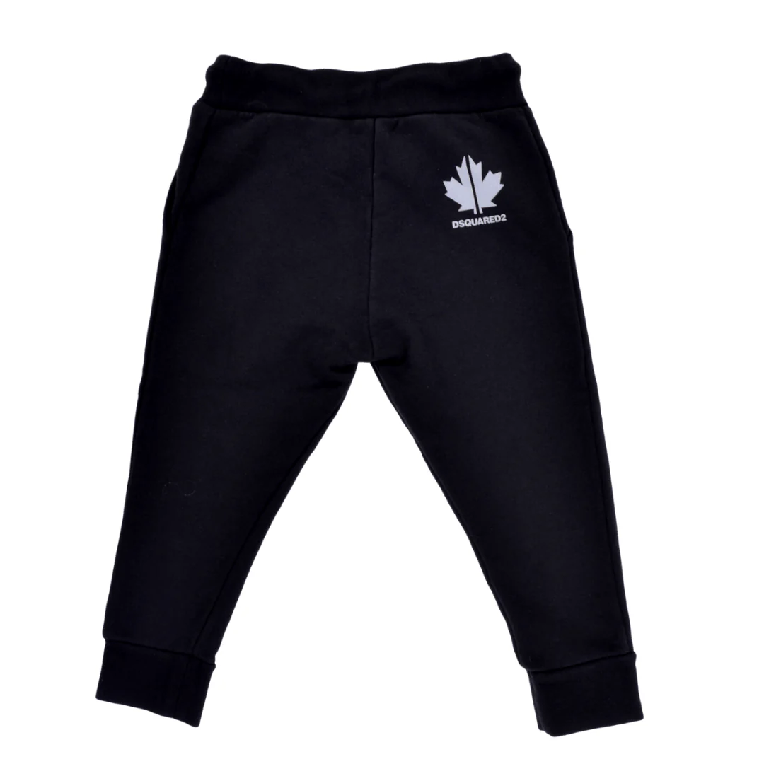 Pantalone nero con logo Dsquared - Image 2