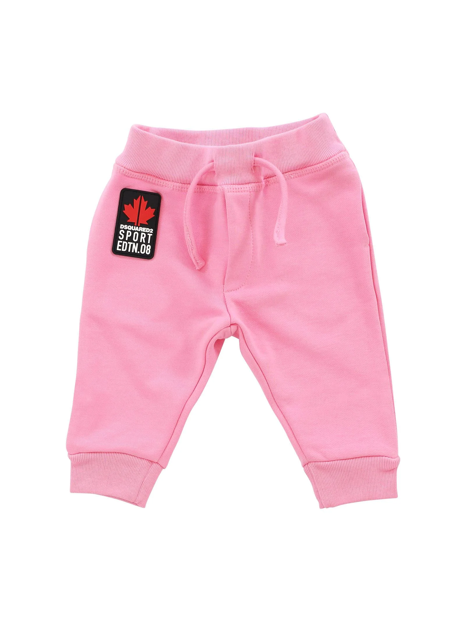 Pantalone tuta rosa con patch