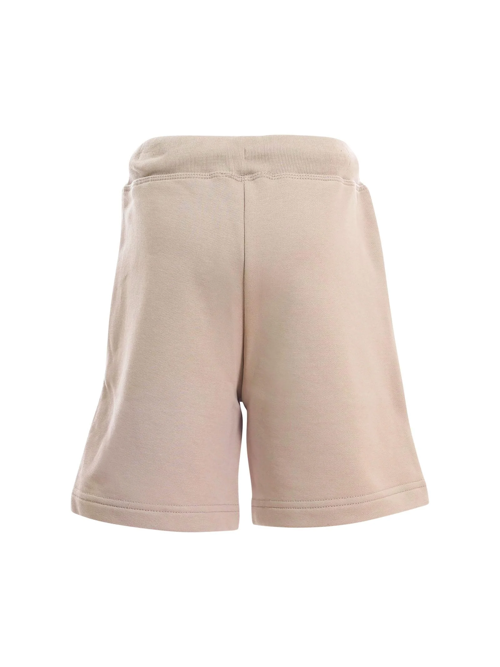 Shorts Dsquared beige con logo lettering sul fondo - Image 3