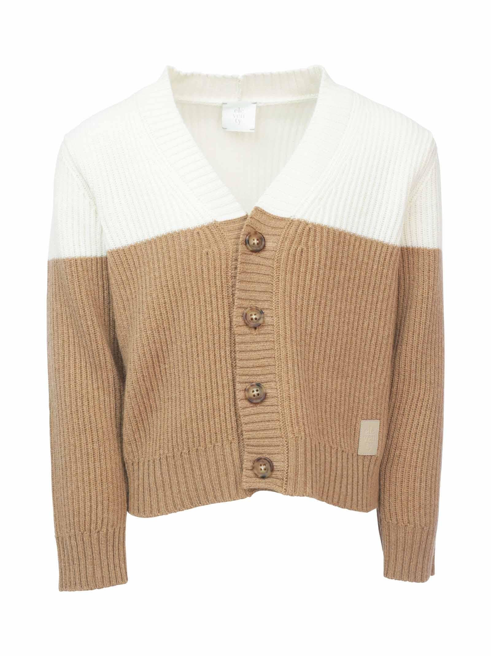 Cardigan a costine in lana e cashmere