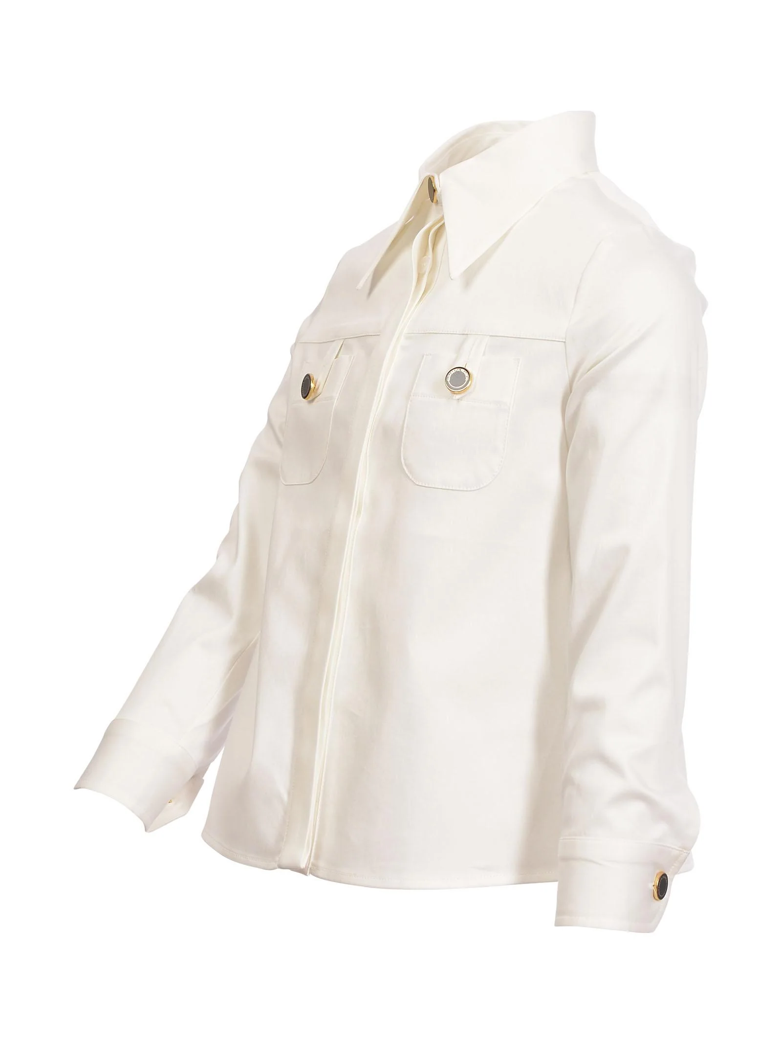 Camicia bianca con due tasche sul fronte - Image 2