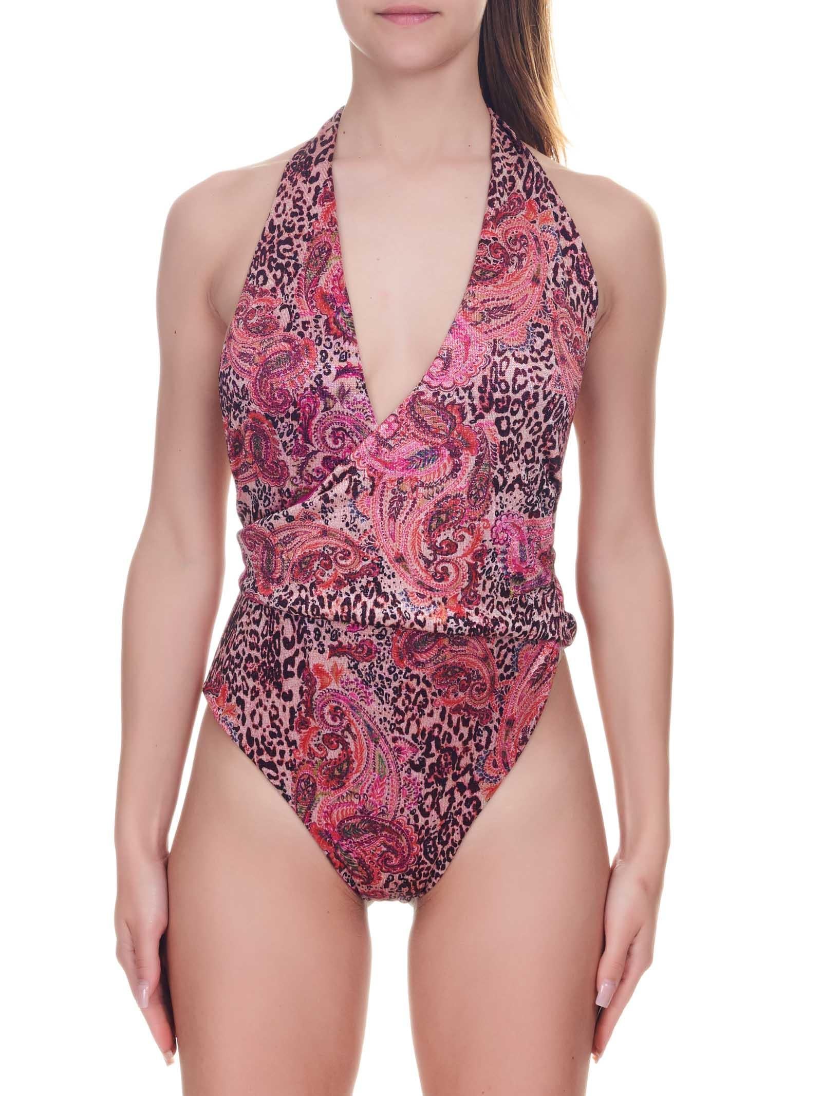 Costume intero reversibile fantasia mantra lurex