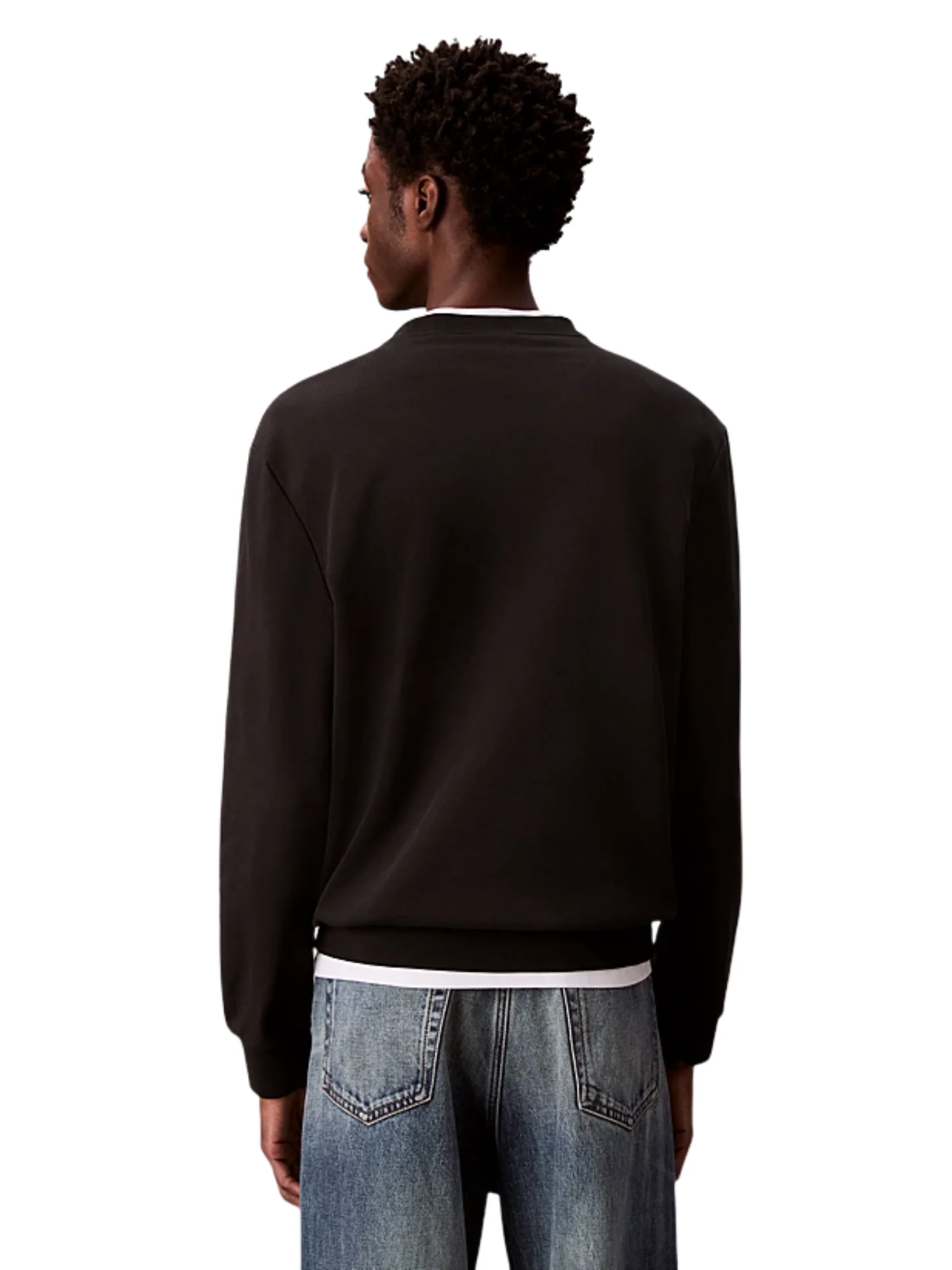 Felpa Calvin Klein nera con logo CK - Image 2