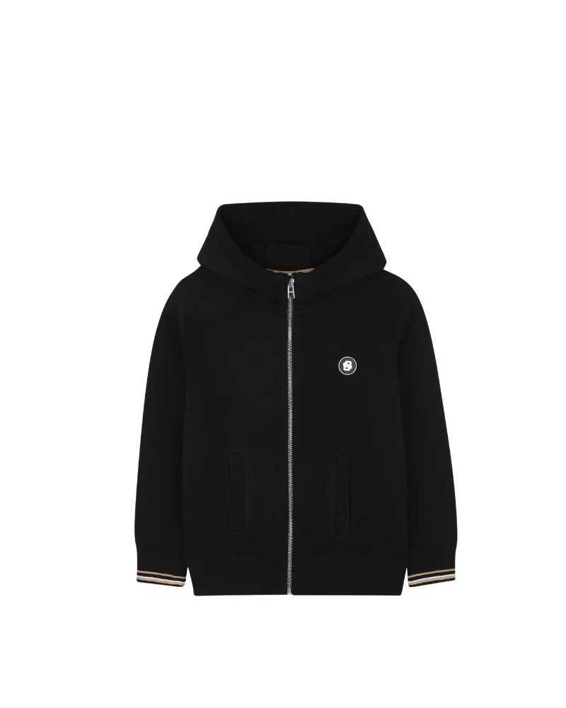Felpa con cappuccio Boss nera