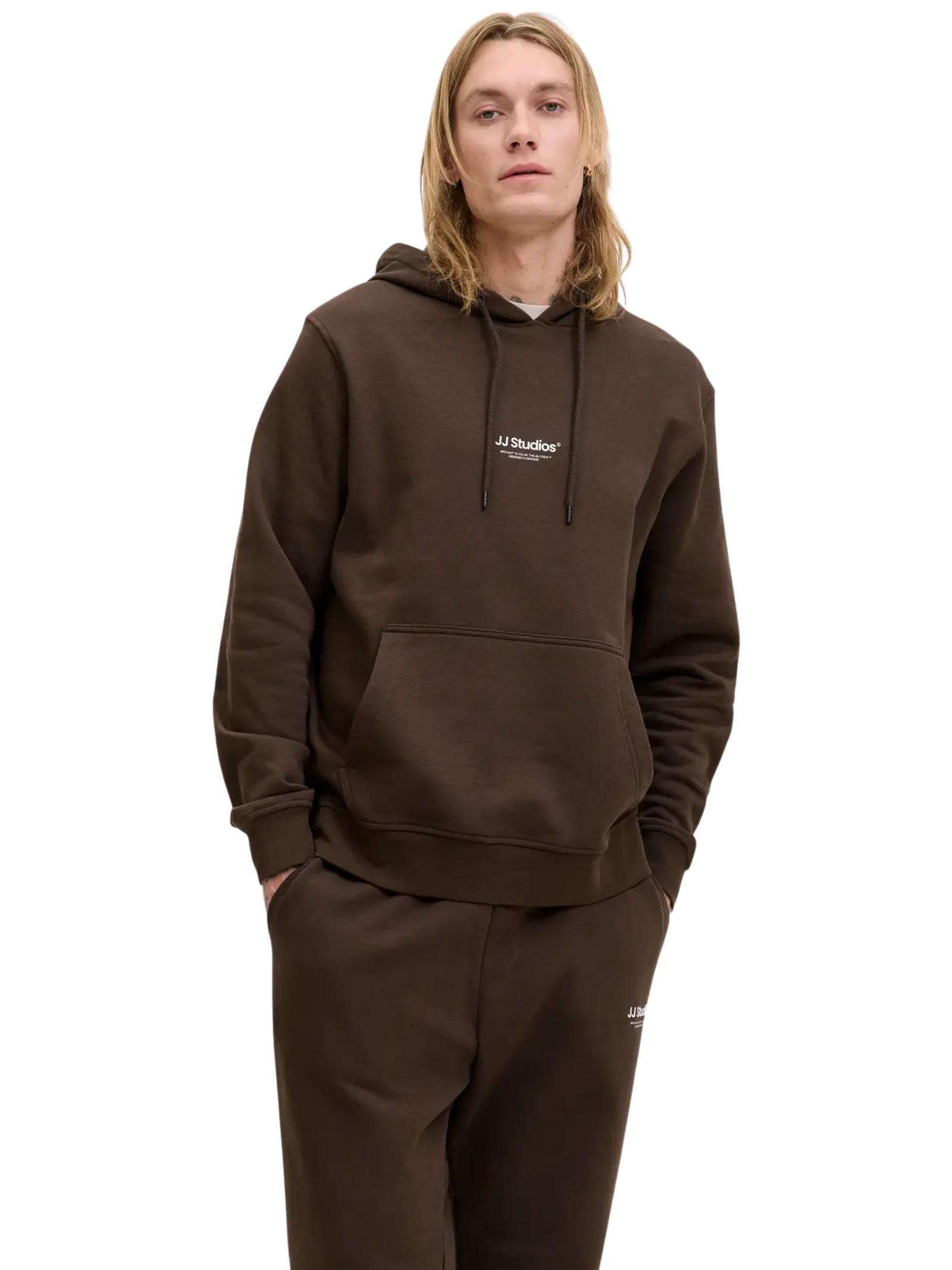 Felpa con cappuccio Jack & Jones marrone