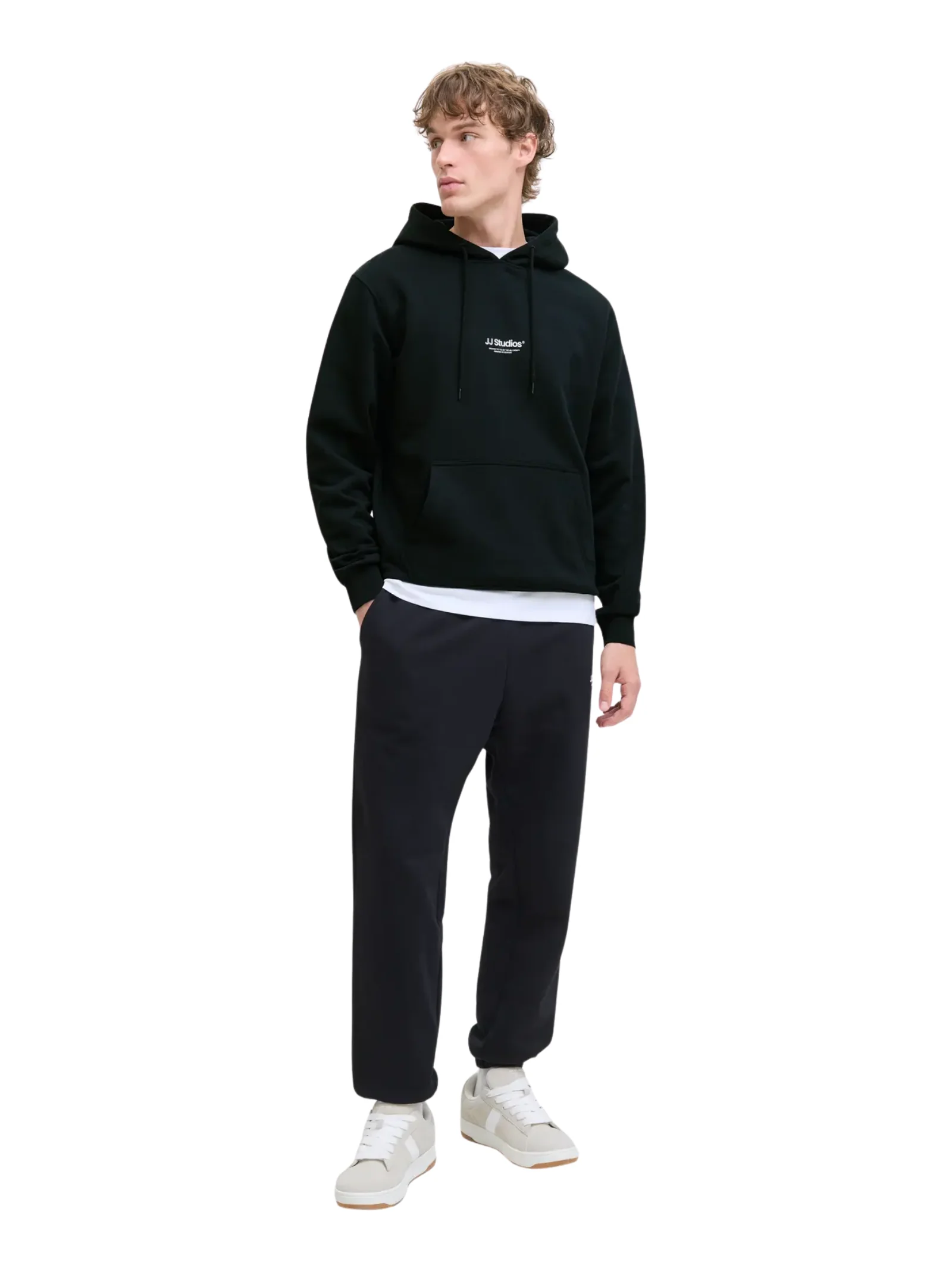 Felpa con cappuccio Jack & Jones nera - Image 2