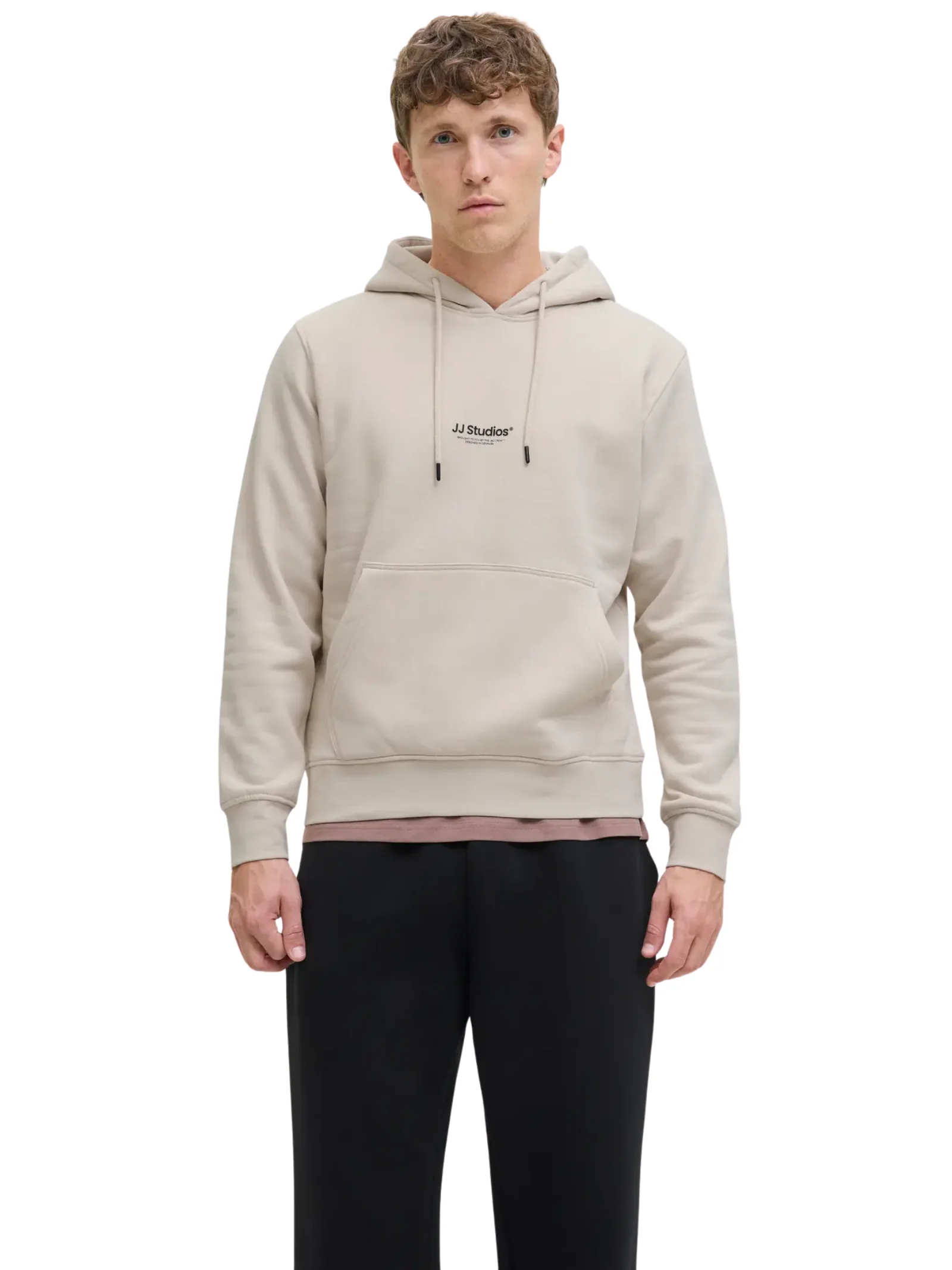 Felpa con cappuccio Jack & Jones panna