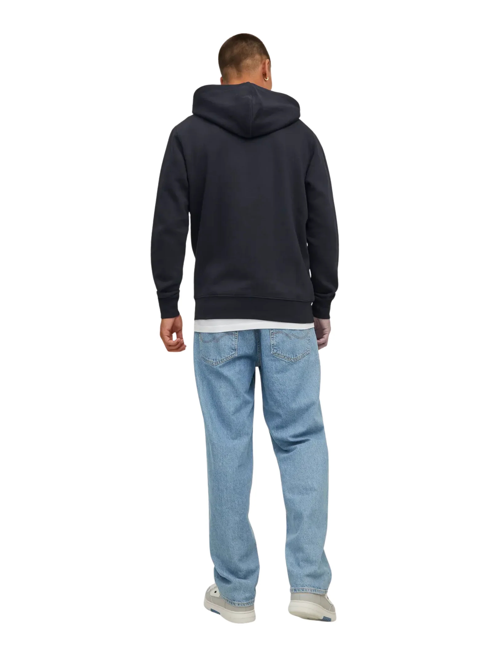 Felpa con zip e cappuccio Jack & Jones nera - Image 3