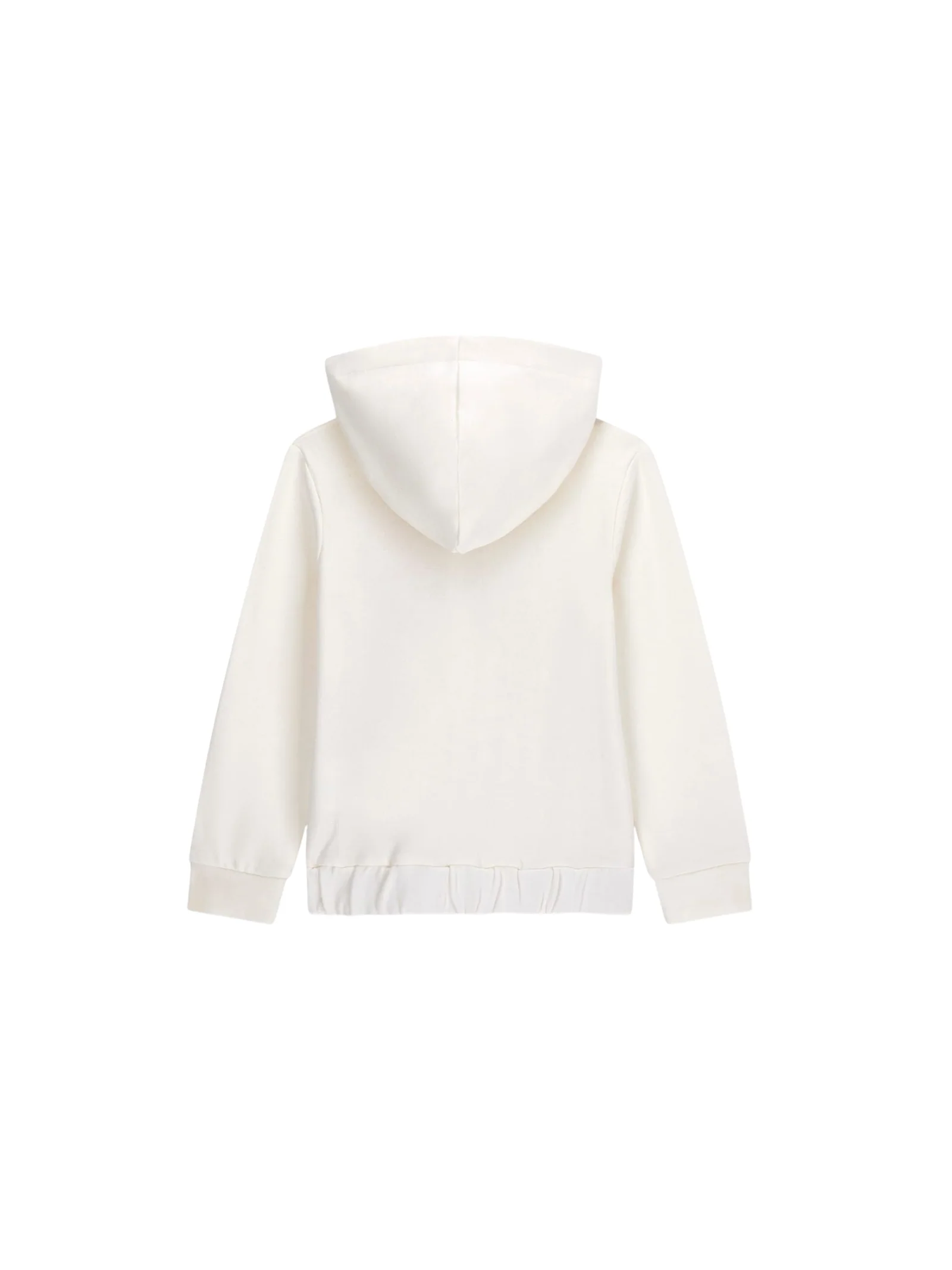 Felpa con zip Guess bianca con logo rosa - Image 2