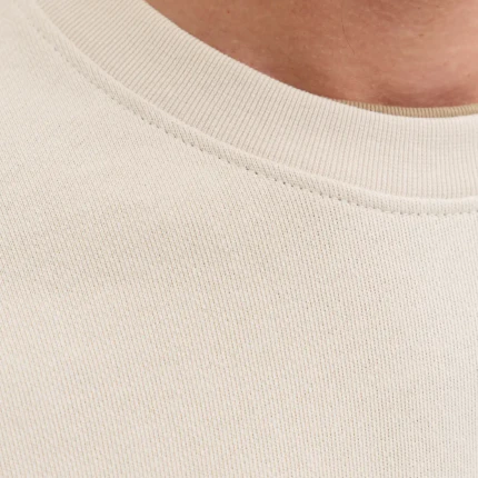 Felpa Jack & Jones beige con logo lettering sul petto - Image 4
