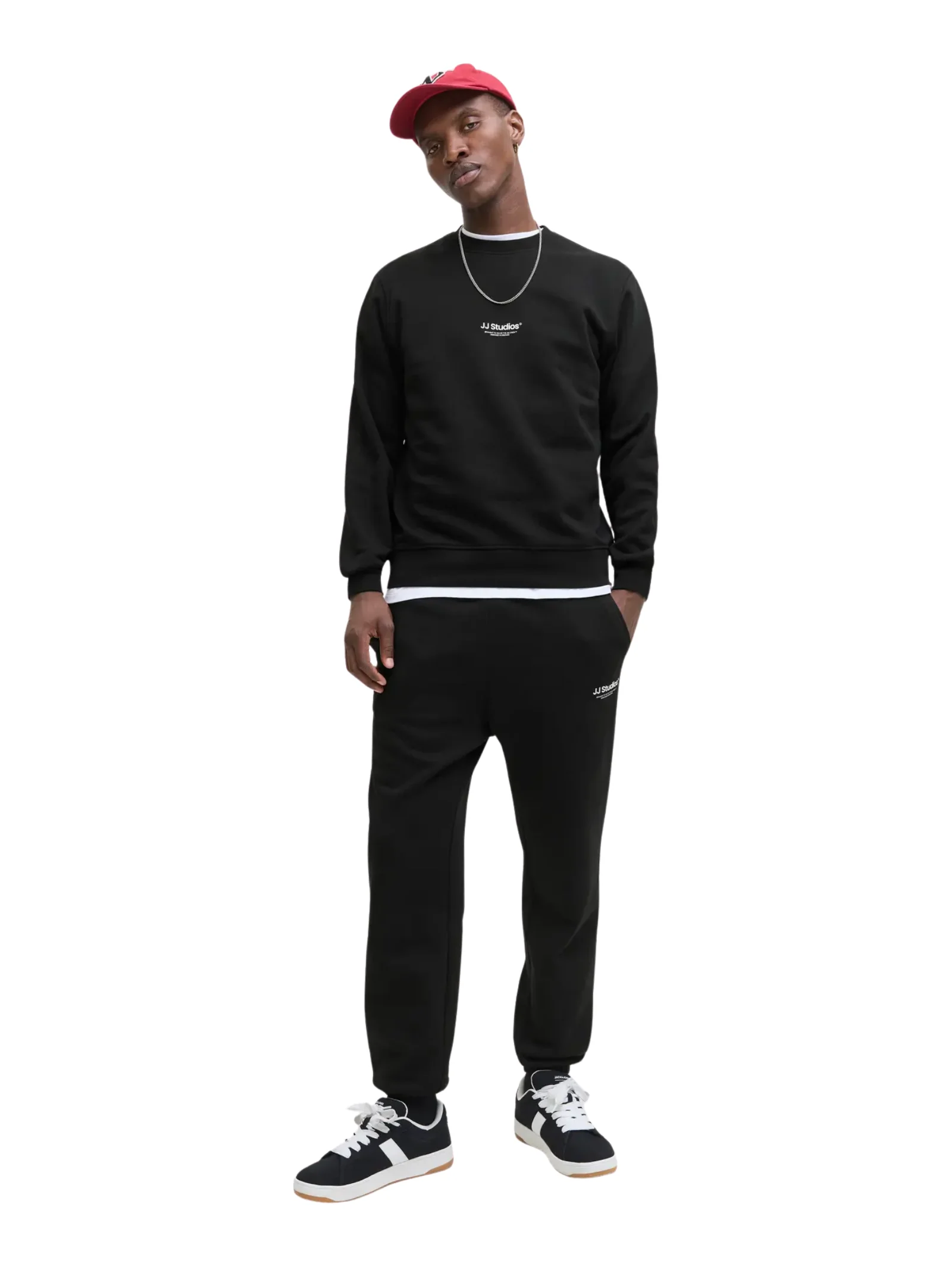 Felpa Jack & Jones nera con stampa a contrasto - Image 2
