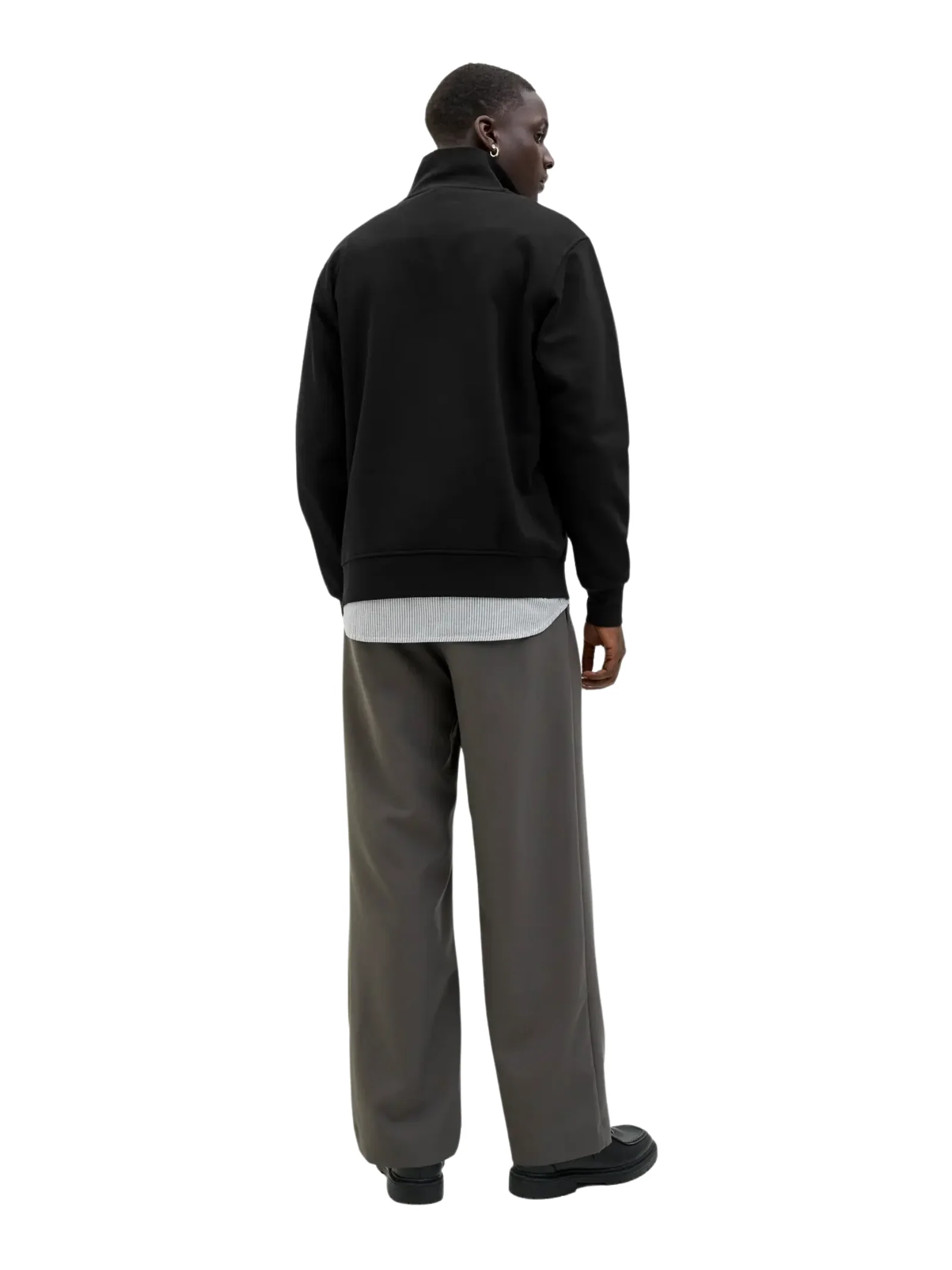 Felpa Jack & Jones nero con mezza zip - Image 3