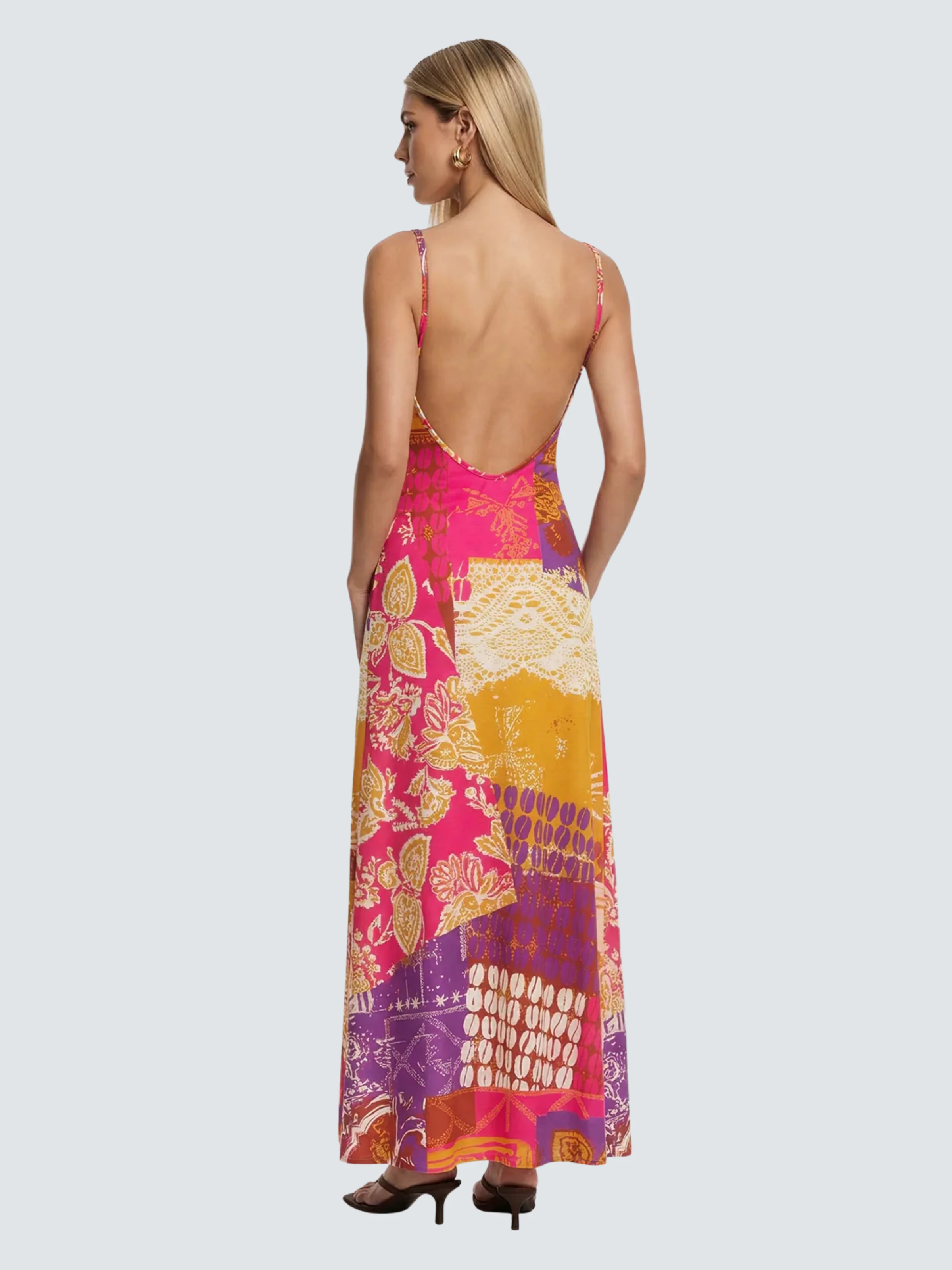 Abito lungo Fk multicolor - Image 2