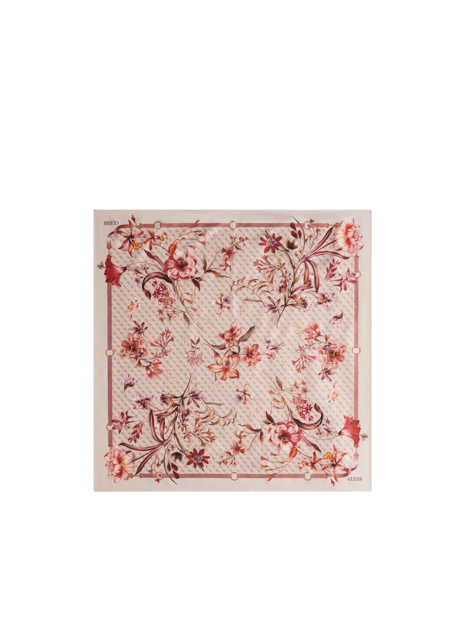 Foulard Guess beige con fantasia floreale