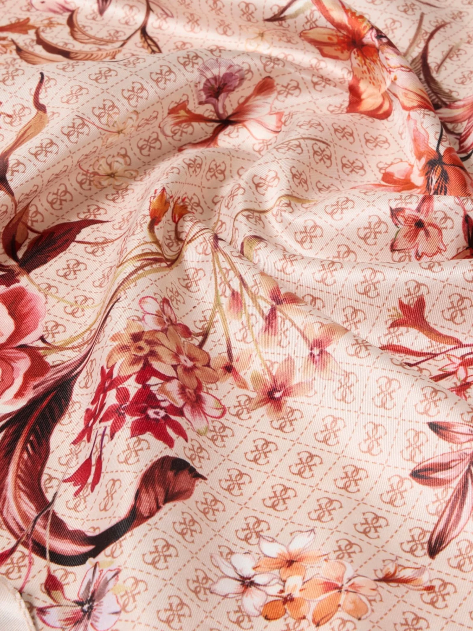 Foulard Guess beige con fantasia floreale - Image 2