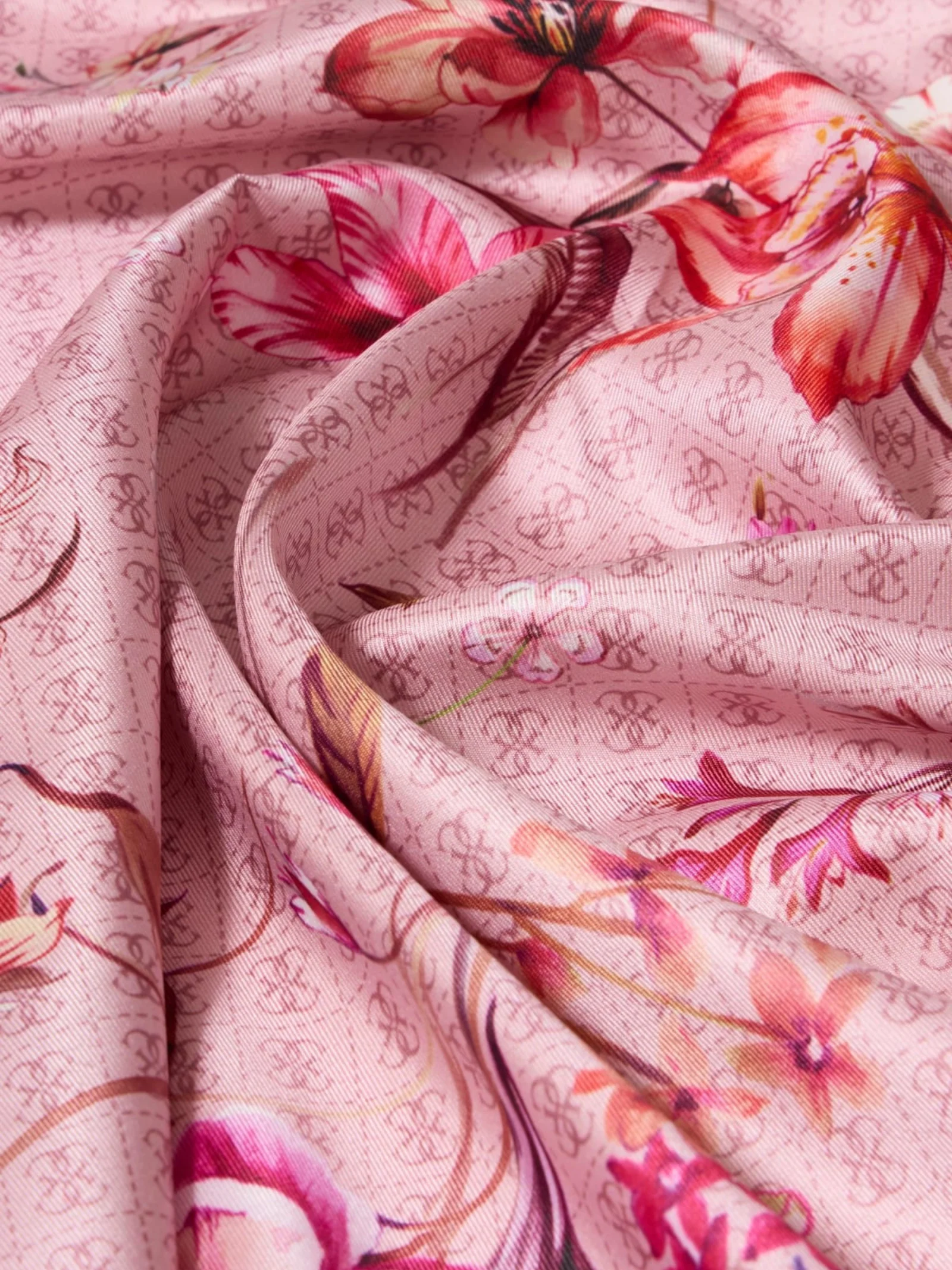 Foulard Guess rosa con fantasia floreale - Image 2
