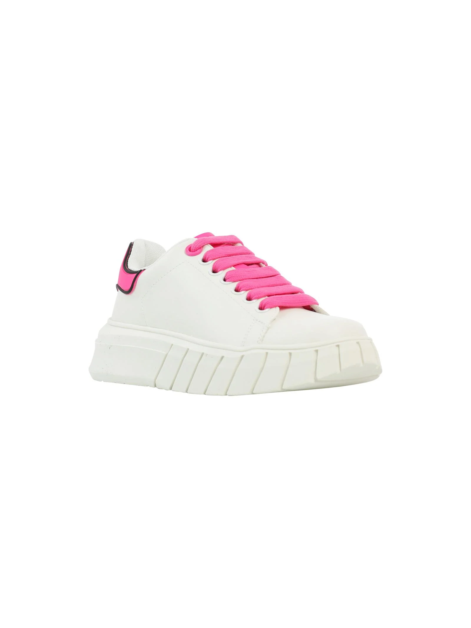 Sneakers addict bianca e fucsia fluo - Image 2