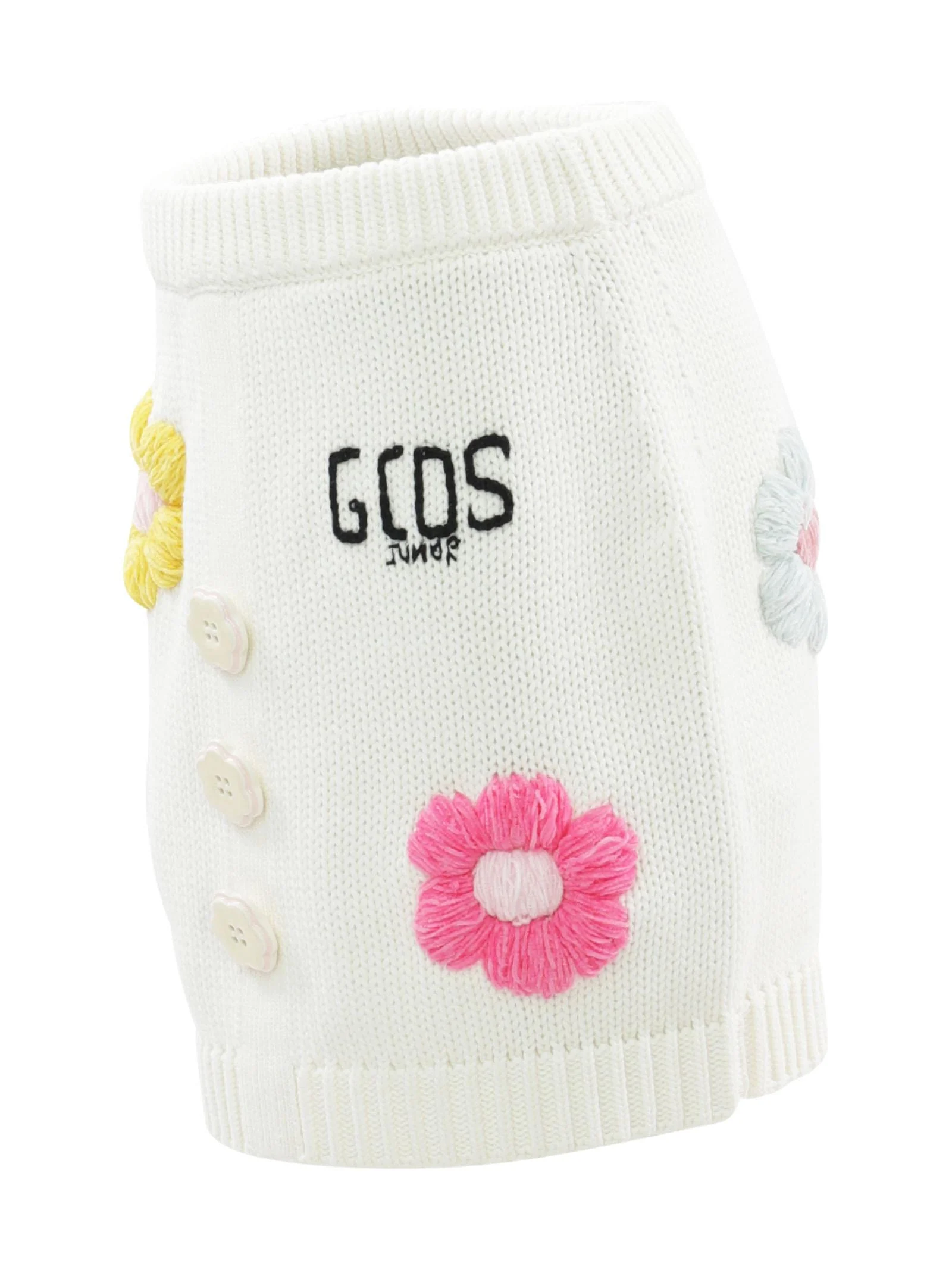Gonna in maglia panna con applicazione - Image 2