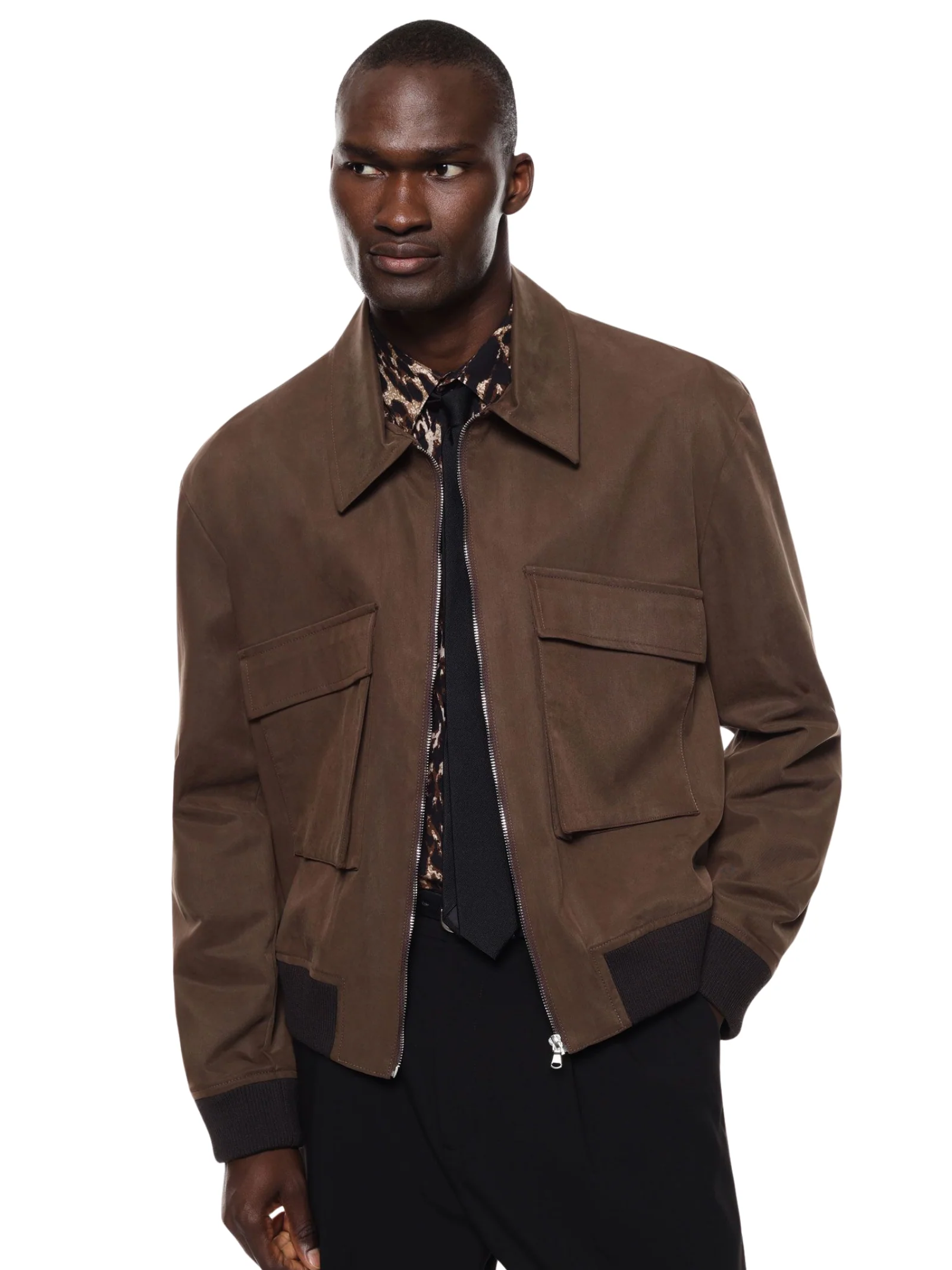 Giacca bomber Imperial moro con tasche frontali - Image 2