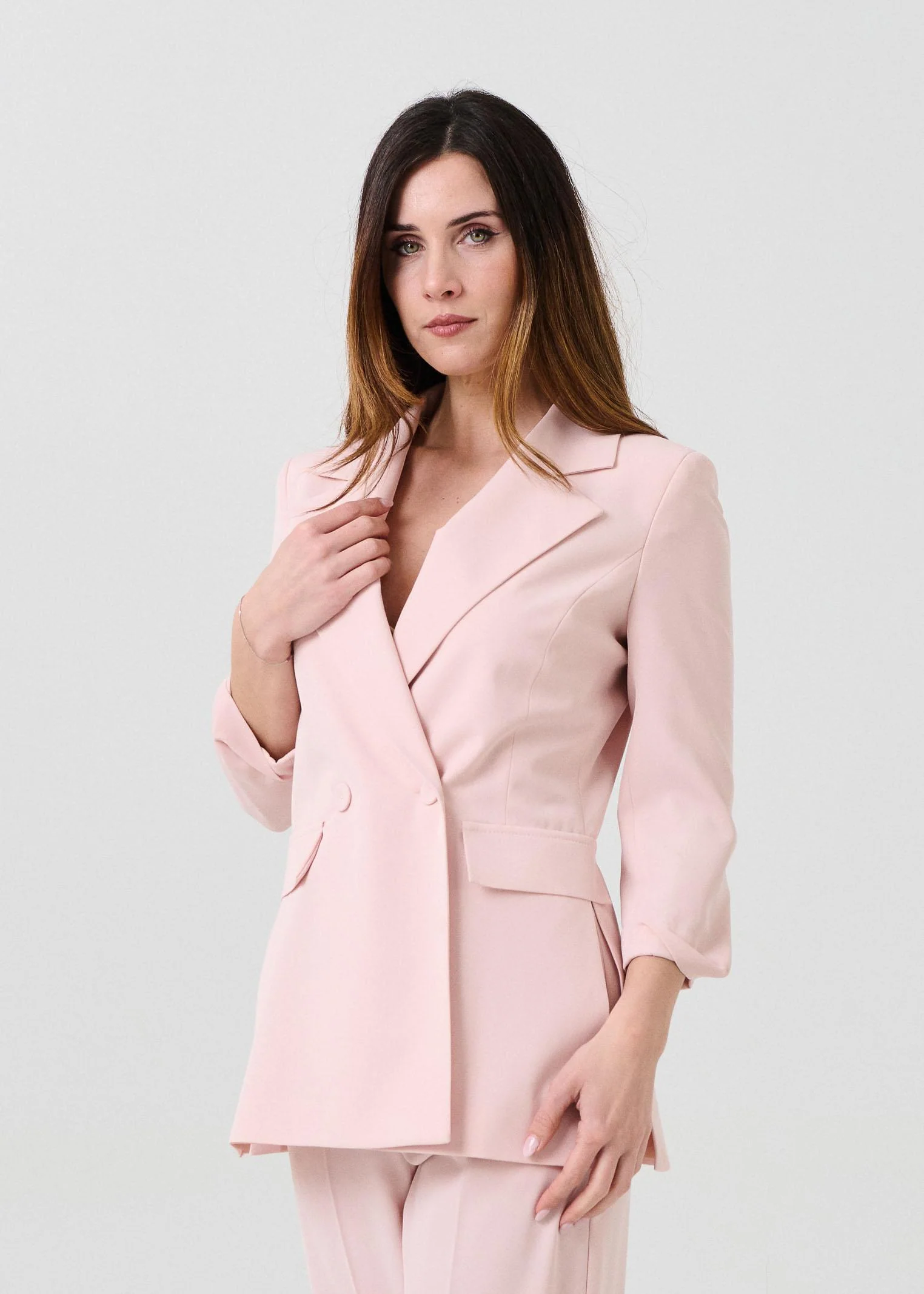 Giacca doppiopetto "Kadì Spacchi" Armoire rosa - Image 2