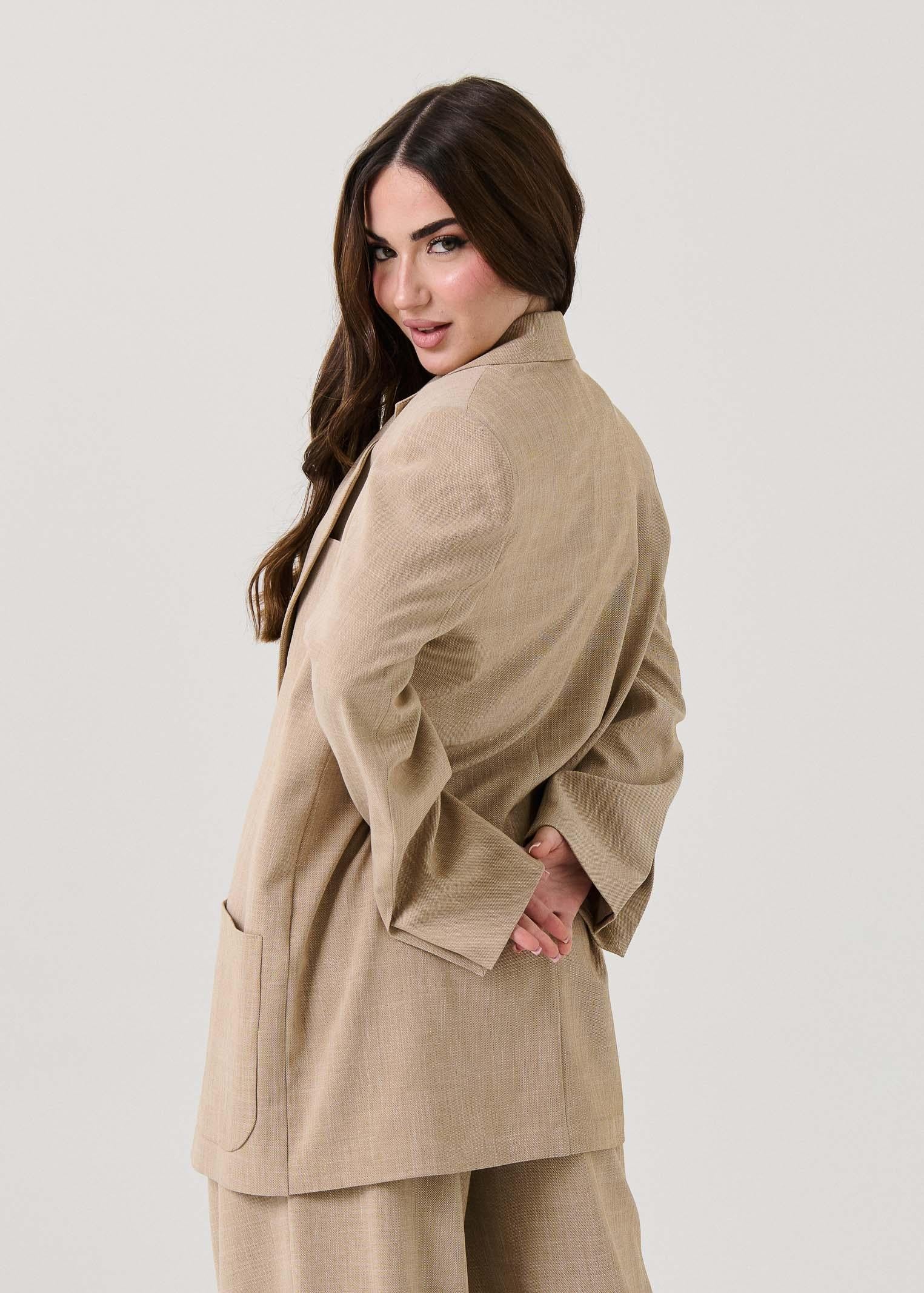 Giacca monopetto "Seul" Bohemian Vì beige - Image 4