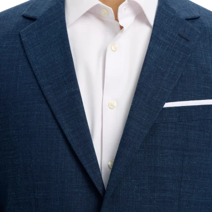 Giacca Selected blu navy con taschino sul petto - Image 4