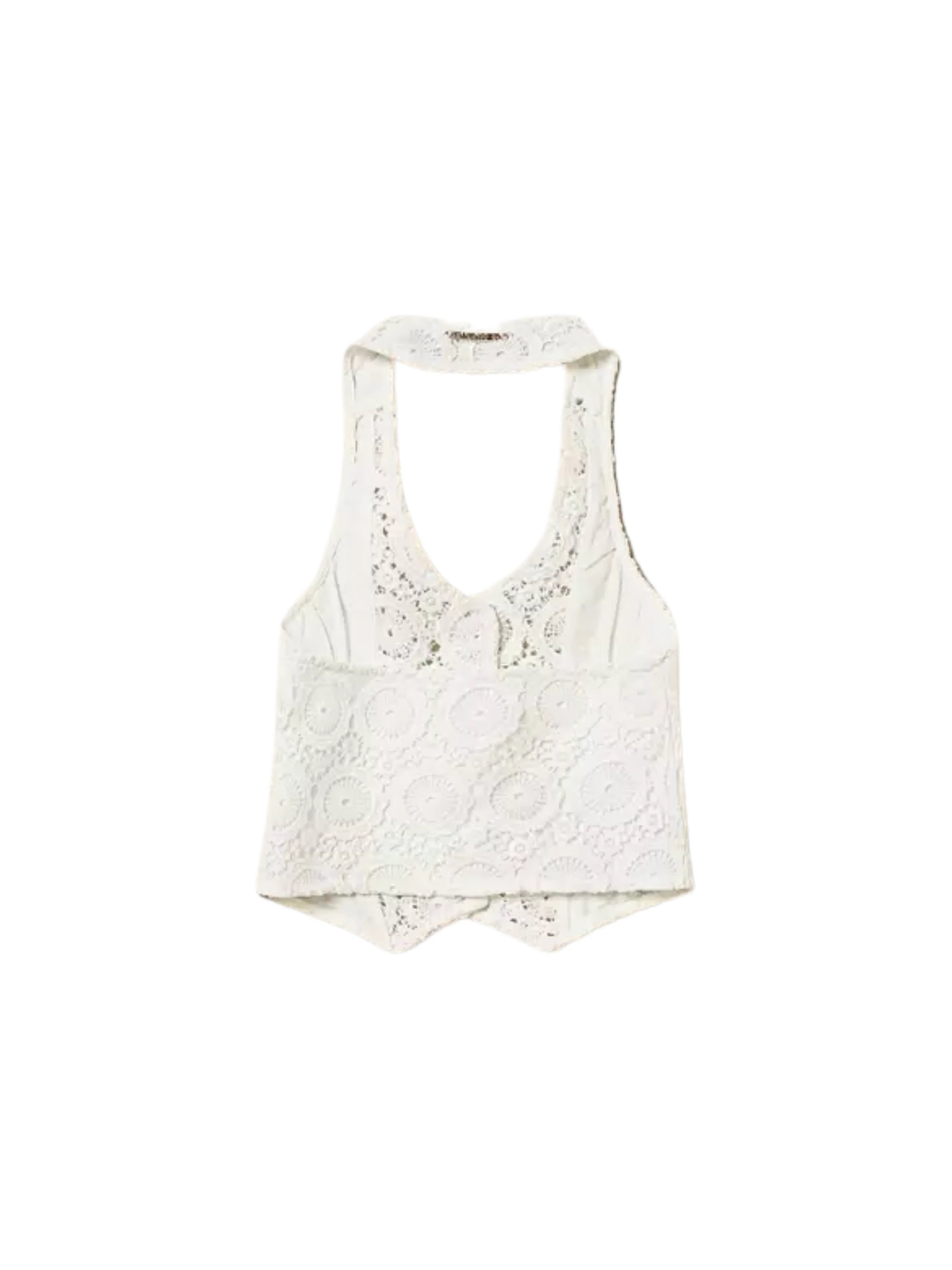Gilet Twinset bianco in pizzo macramè - Image 2
