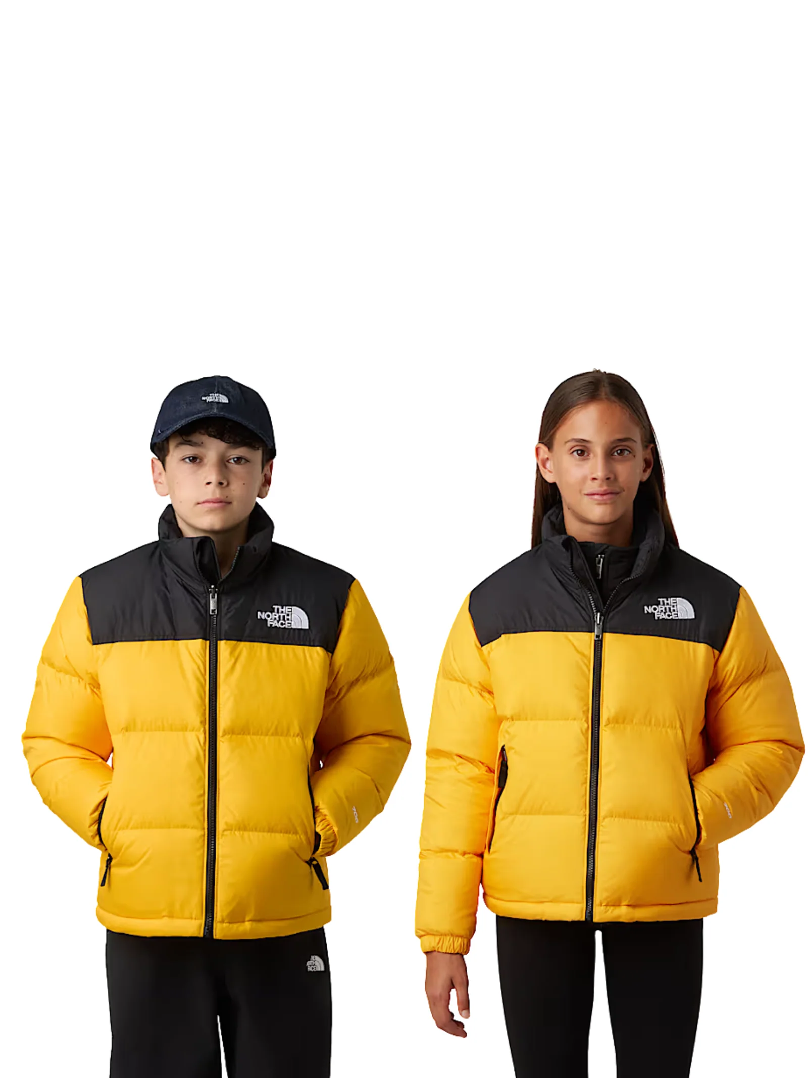 Giubbino "1996 retro nuptse" The North Face senape con dettagli neri - Image 4