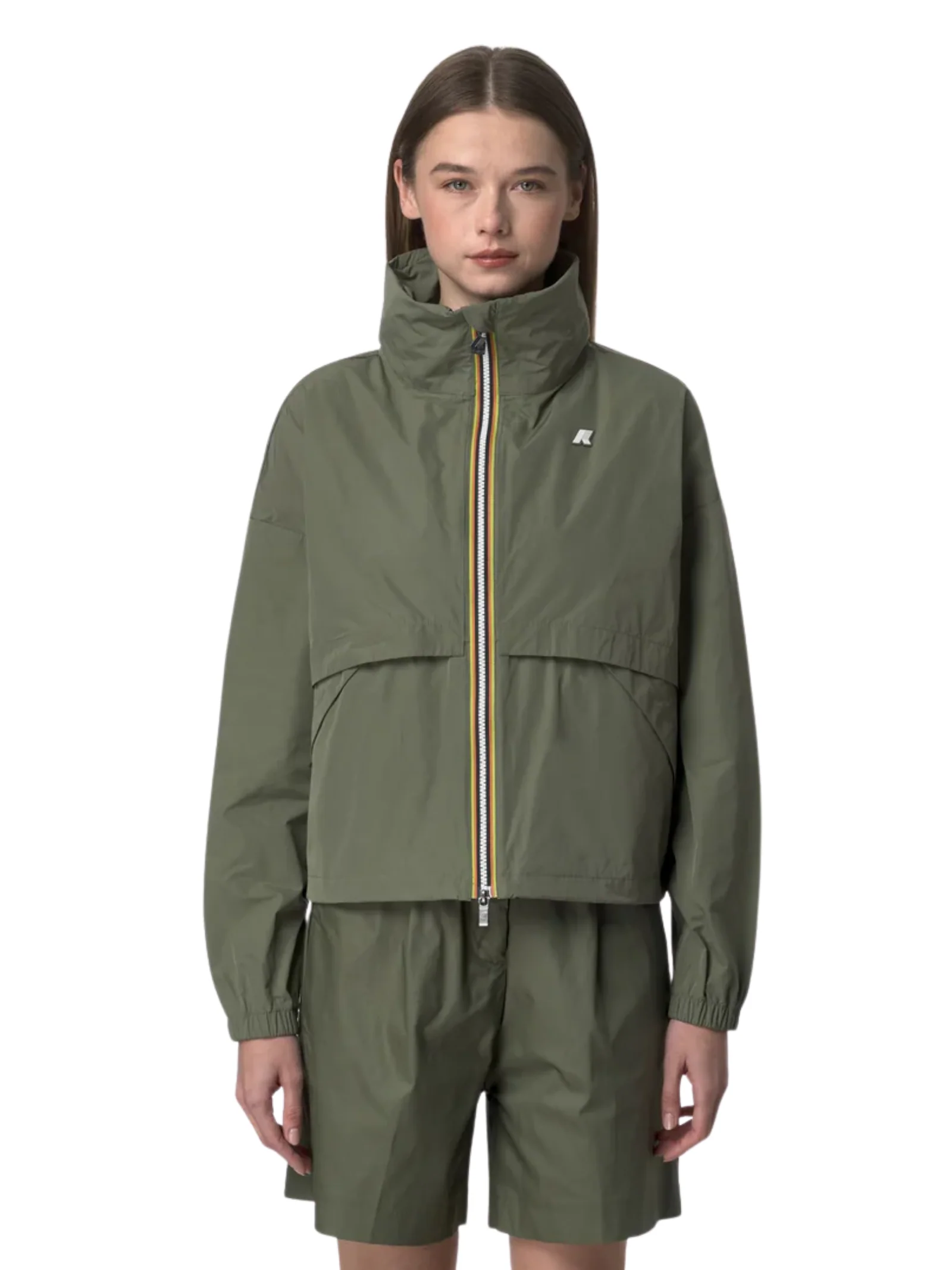 Giubbino "Aubette Memory Touch" K-Way verde - Image 2
