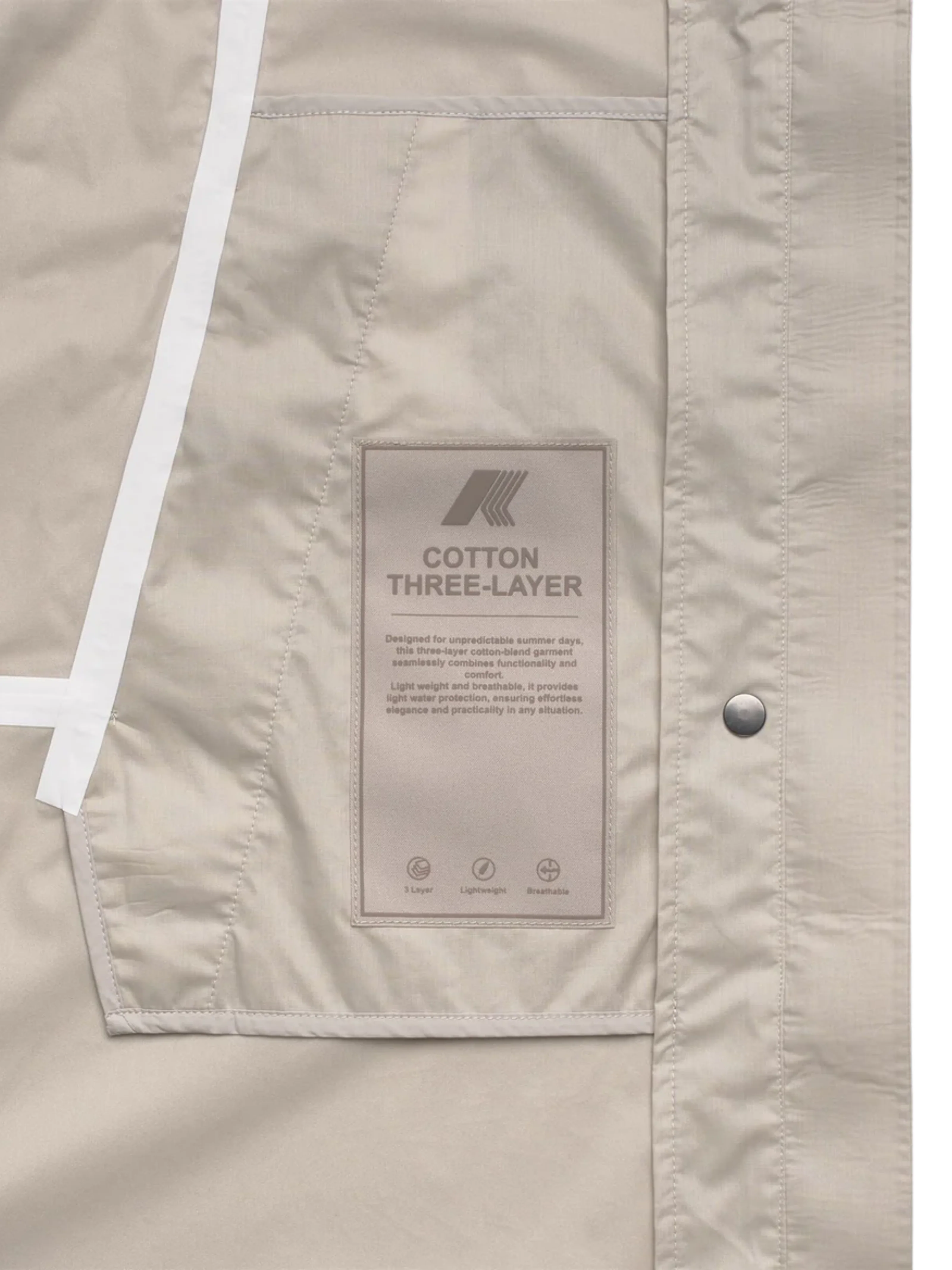 Giubbino "Barbra Cotton 3Layers" K-Way beige lt - Image 2