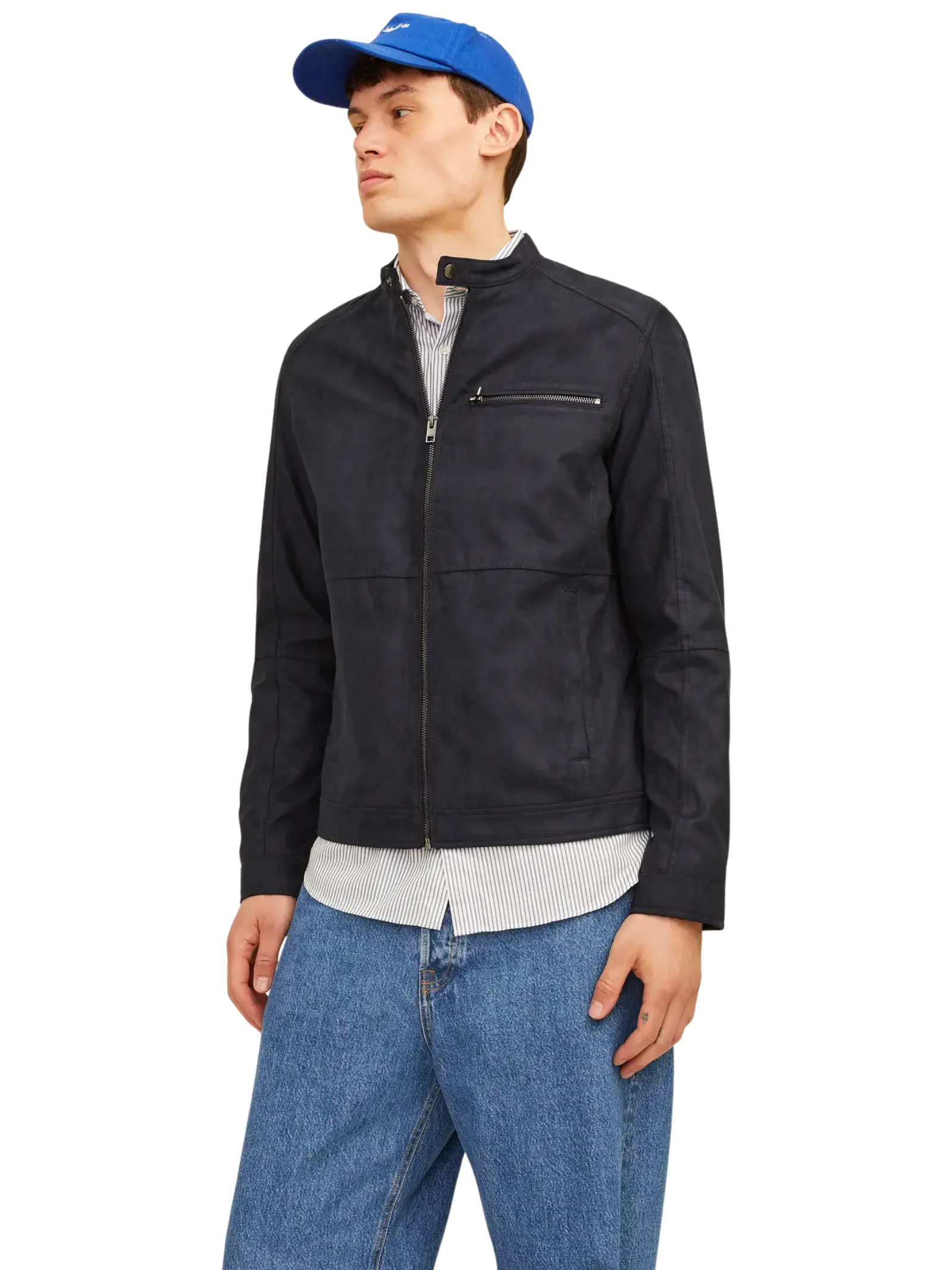 Giubbino "Biker" Jack & Jones nero