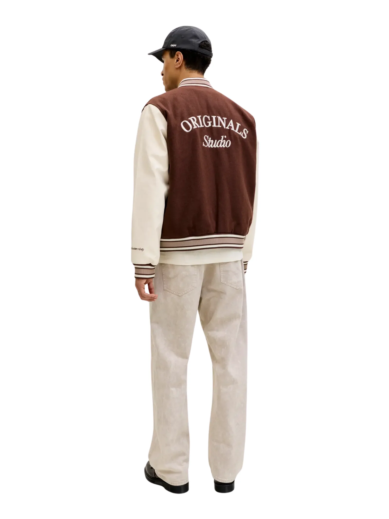 Giubbino college Jack & Jones marrone e panna - Image 3
