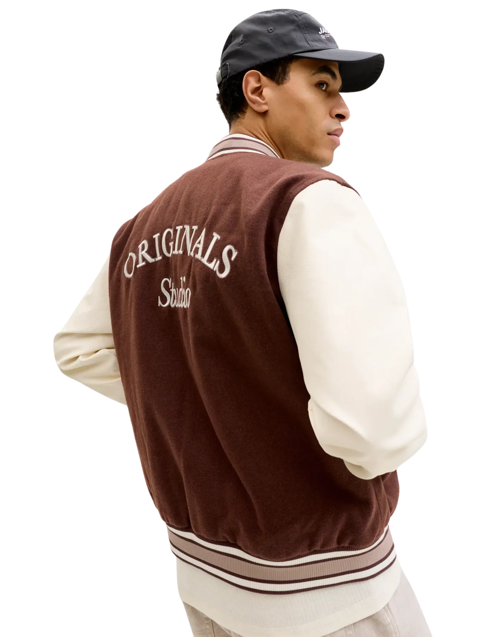 Giubbino college Jack & Jones marrone e panna - Image 6