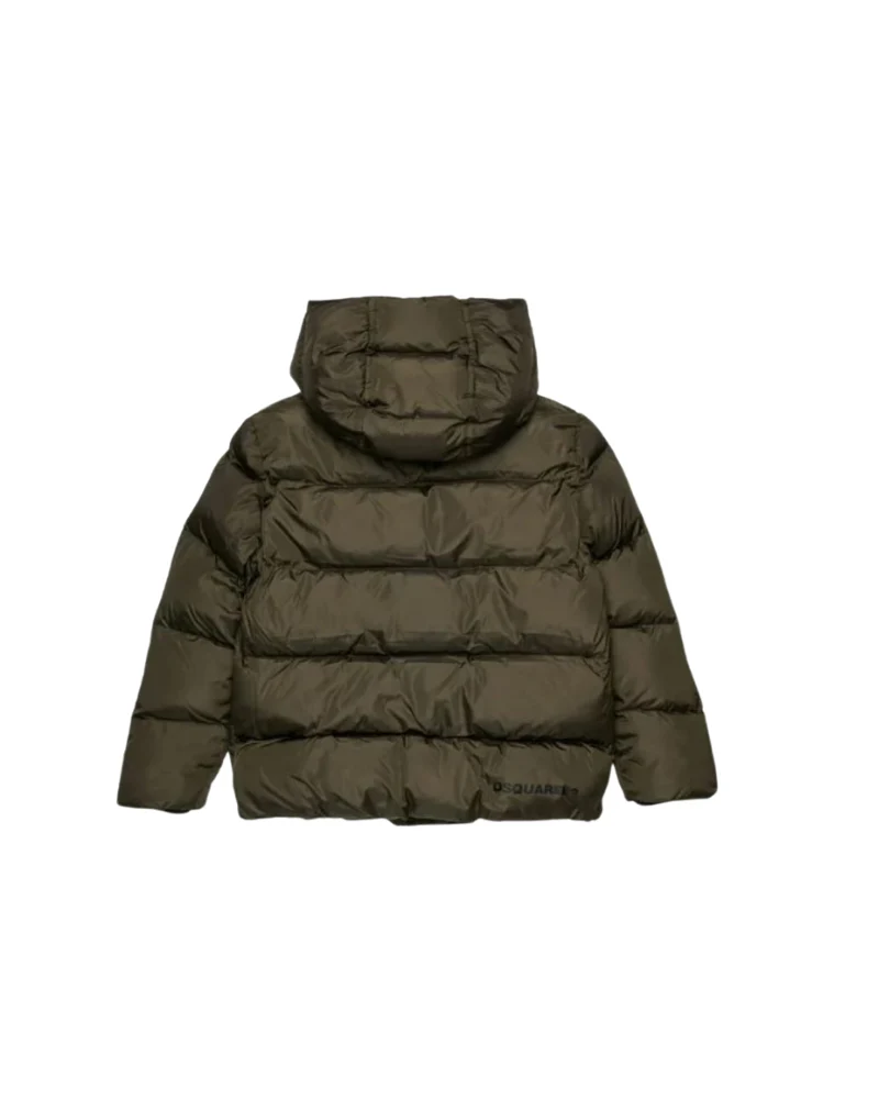Giubbino con cappuccio Dsquared verde - Image 2