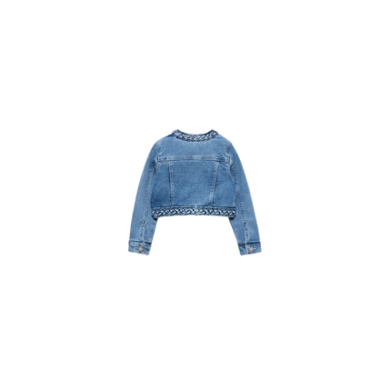 Giubbino di jeans Abel & Lula blu con perline - Image 2