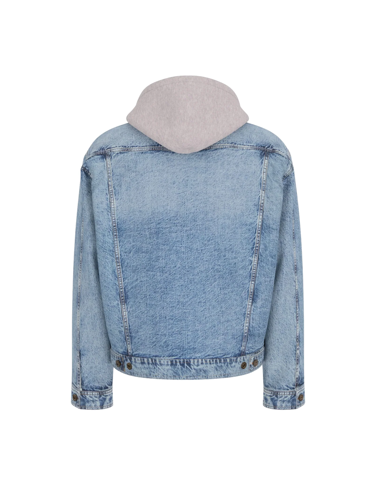 Giubbino di jeans Guess azzurro con cappuccio in cotone - Image 2