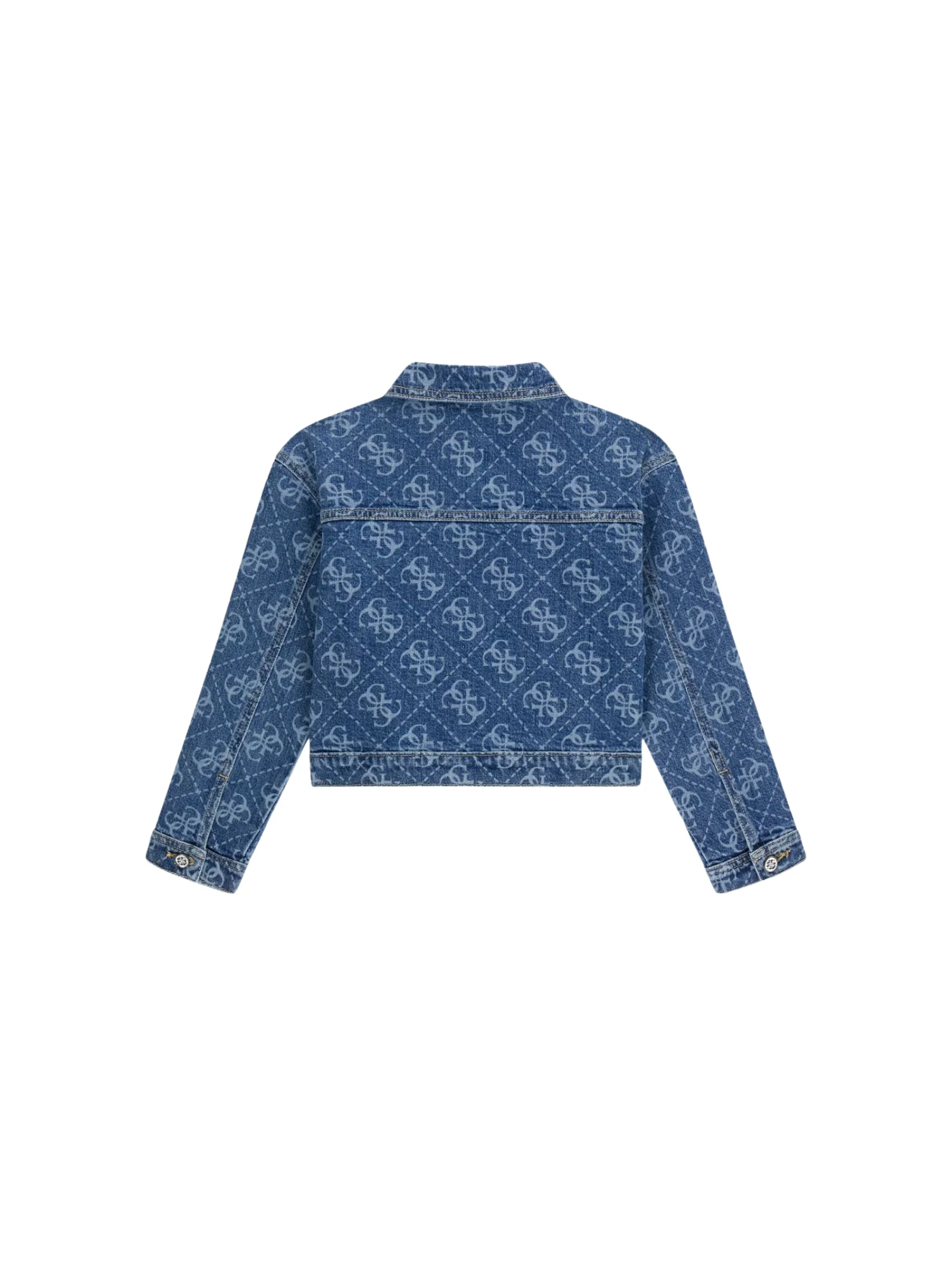 Giubbino di jeans Guess blu con logo all over - Image 2